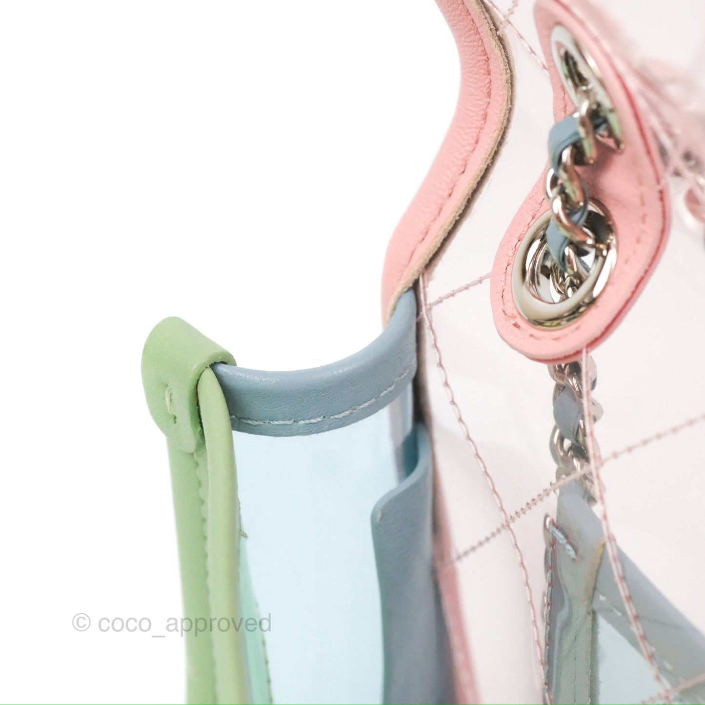 Chanel Mini Coco Splash Flap Bag PVC Lambskin Pink/Blue/Green Silver Hardware