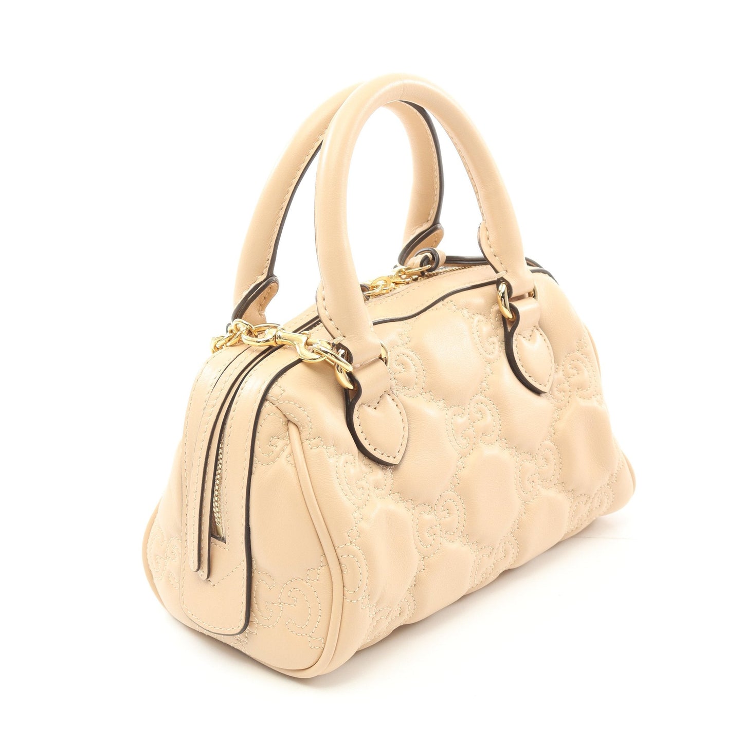 Luxury Gucci Trending 2025 GG Matelasse Handbag Leather Beige 2WAY
