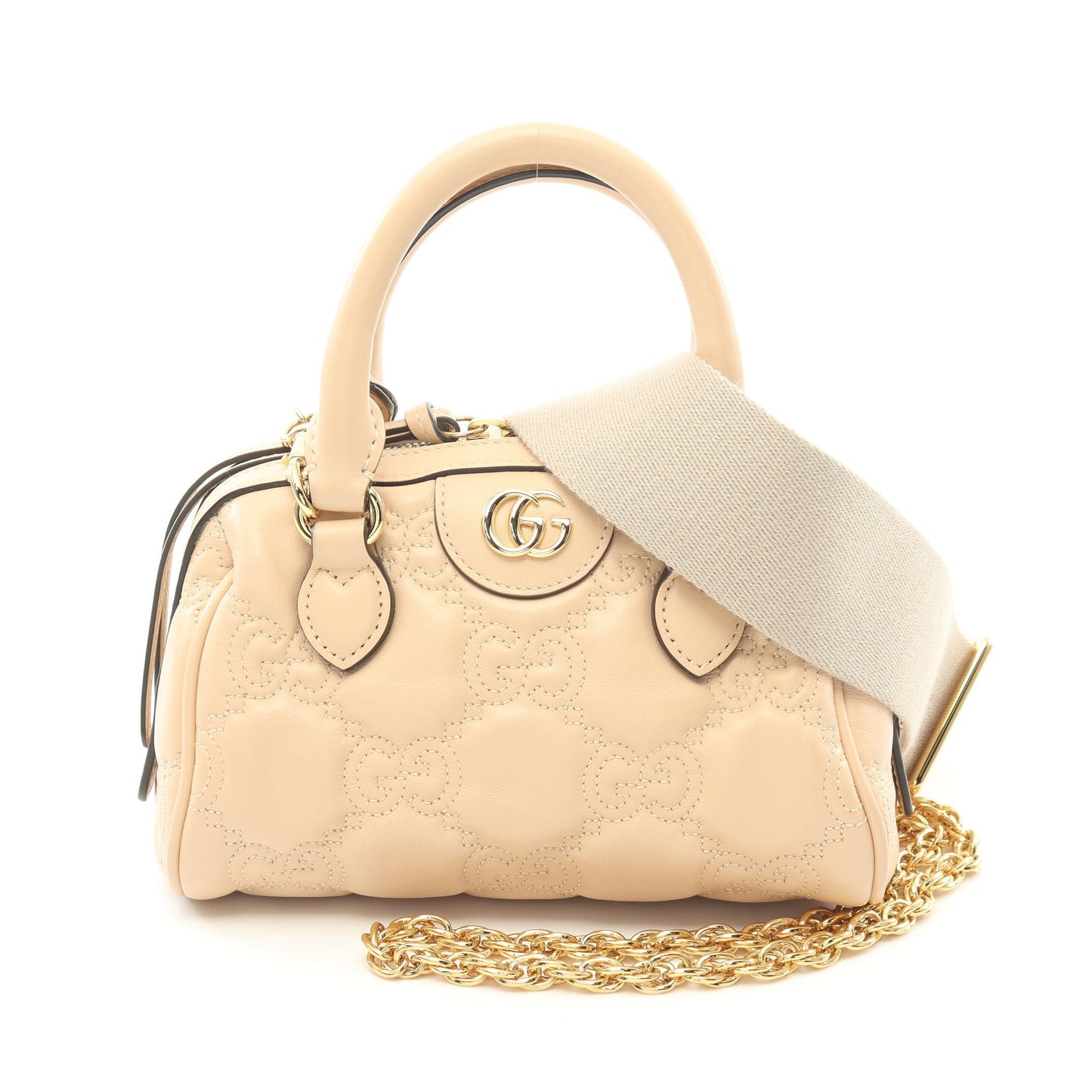 Luxury Gucci Trending 2025 GG Matelasse Handbag Leather Beige 2WAY