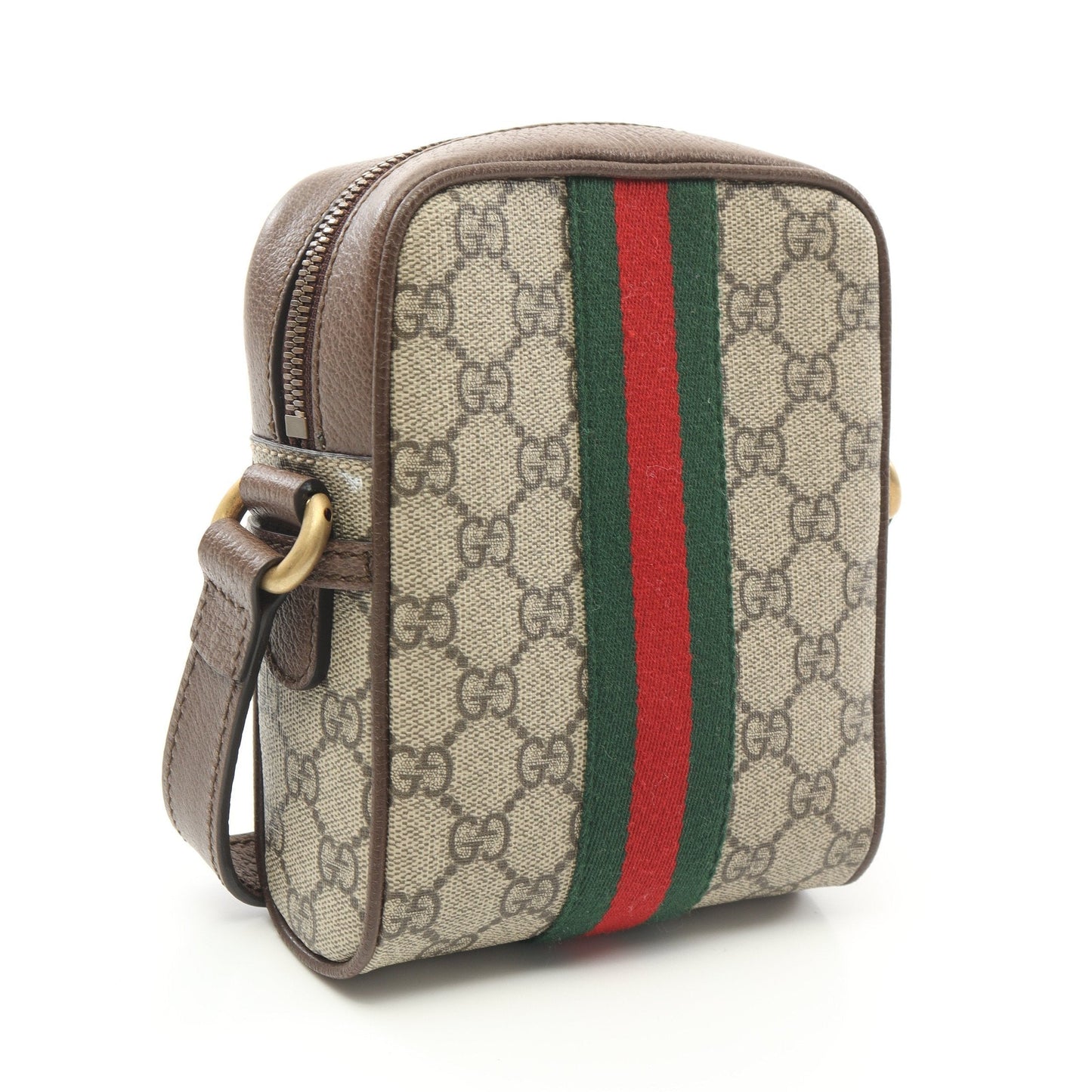 Luxury Gucci Trending 2025 Ophidia Sherry line GG Supreme Shoulder bag PVC Leather Beige Dark brown