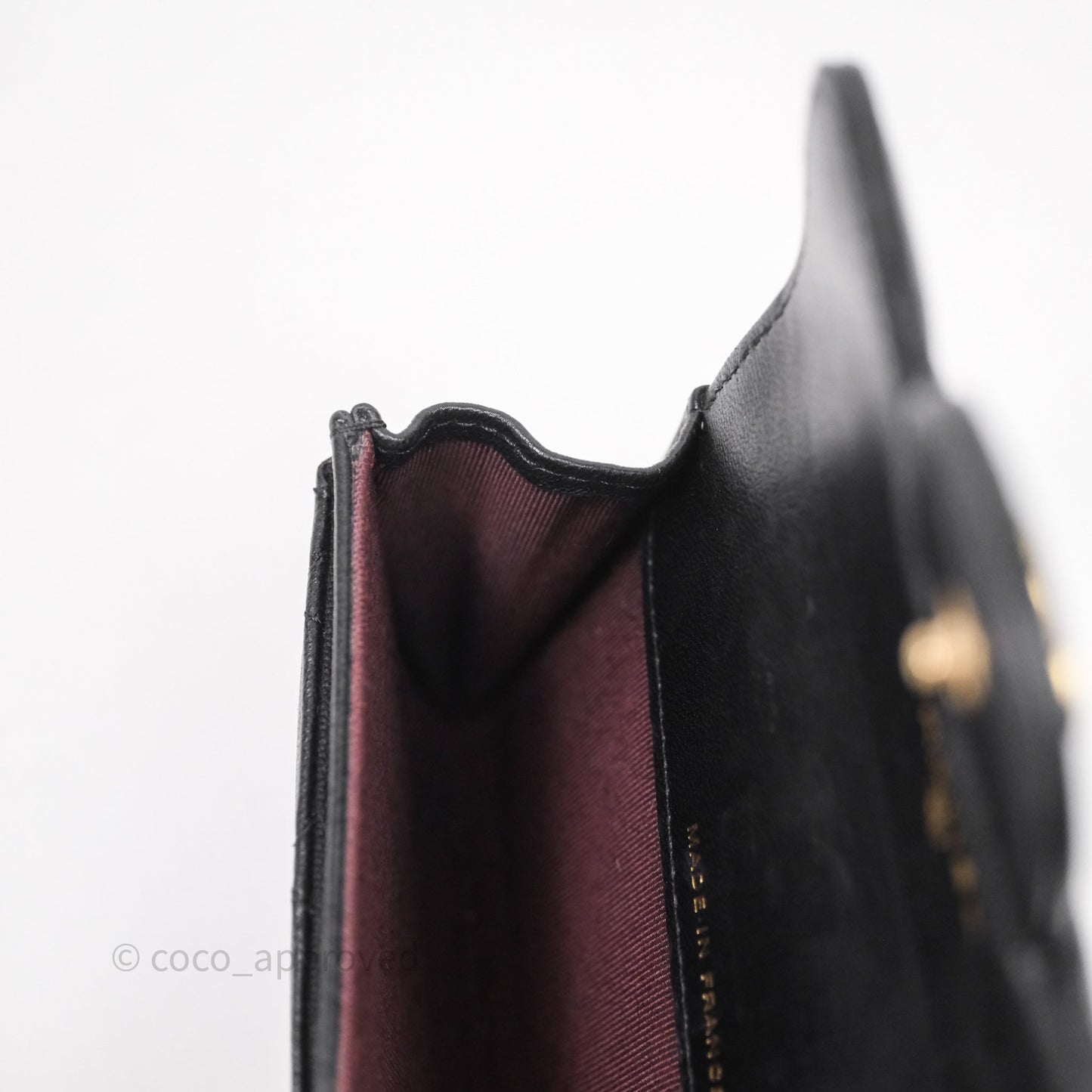 Chanel Quilted Flap Card Holder Black Lambskin Gold Hardware