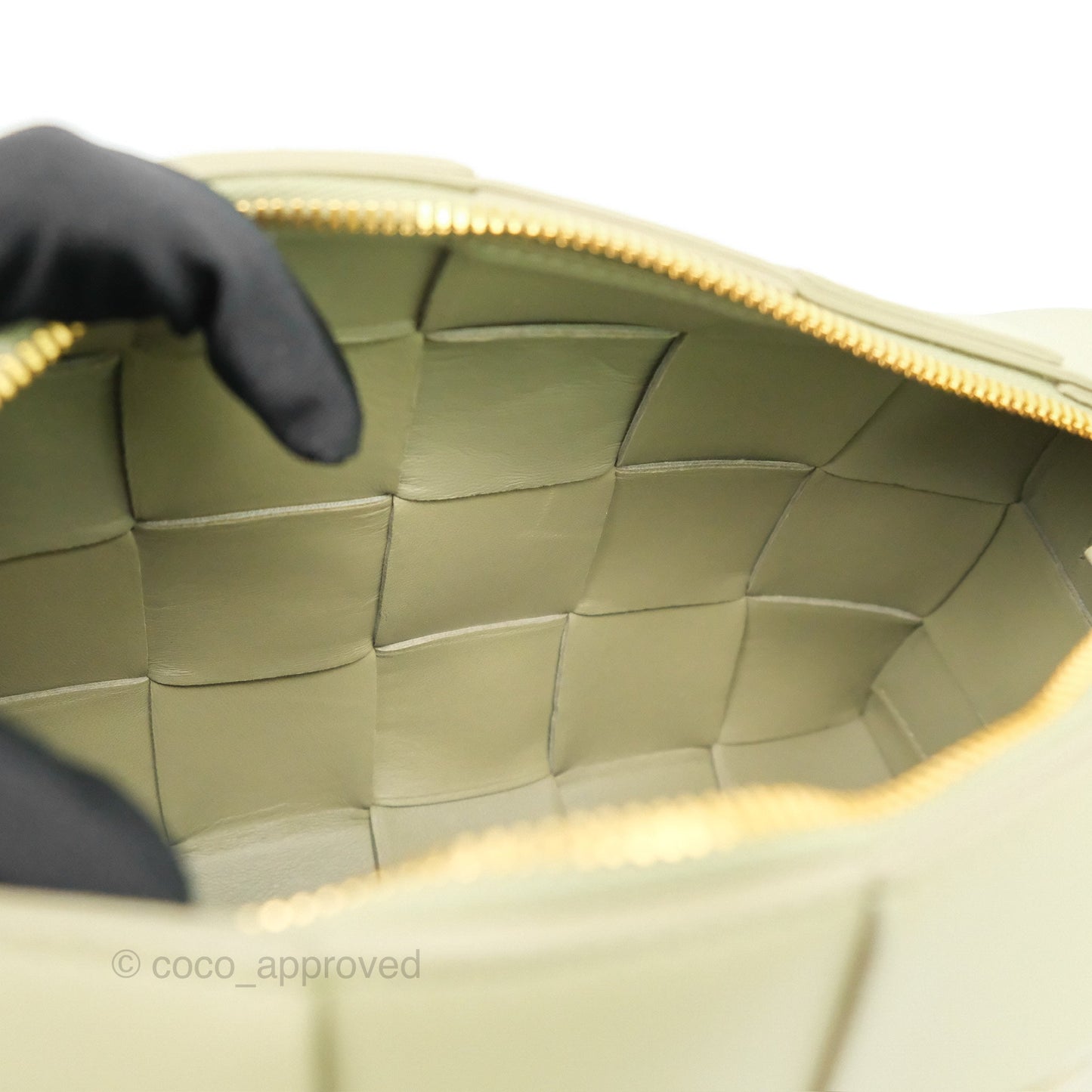 Bottega Veneta Brick Cassette Bag Olive Green Intrecciato Lambskin