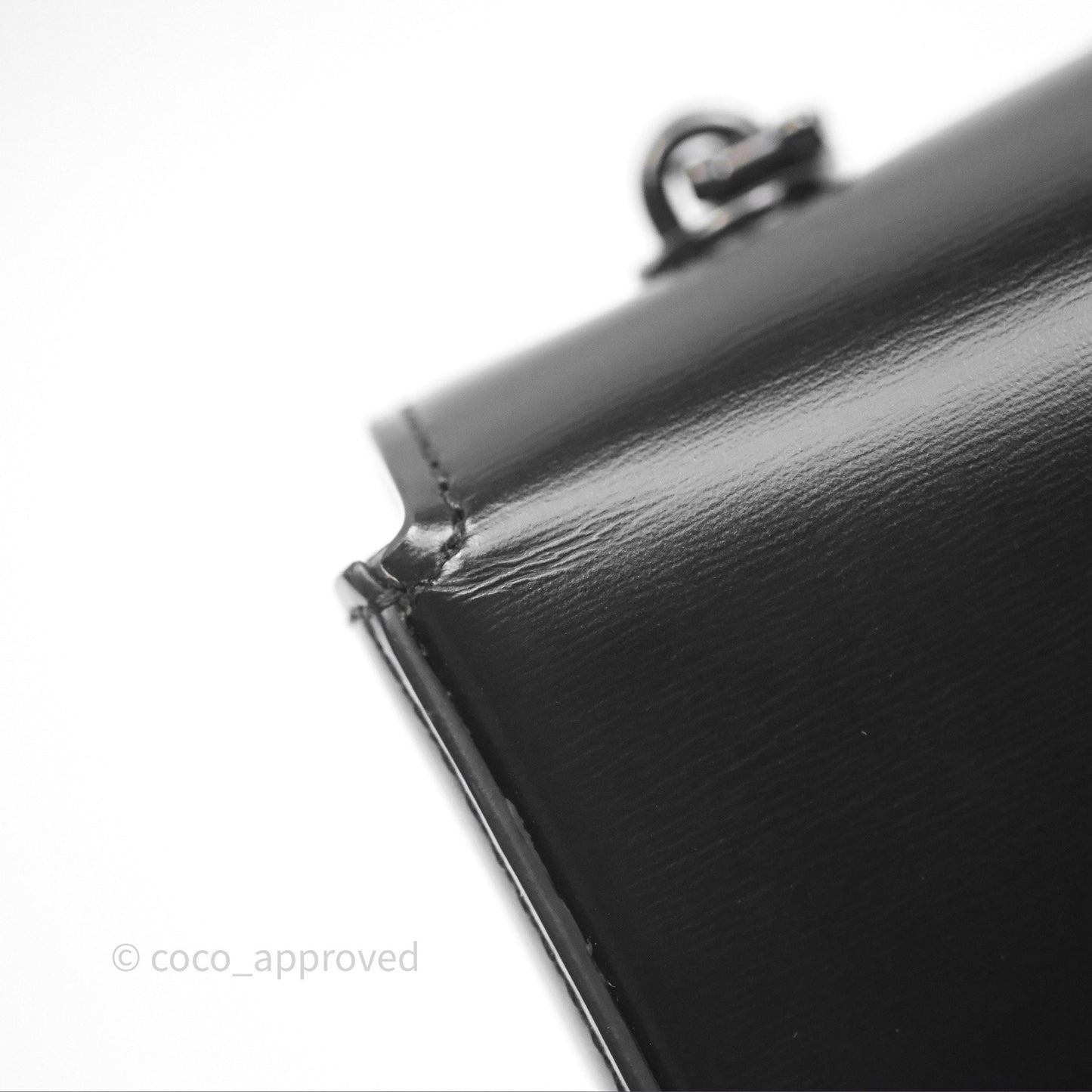 Celine Triomphe Chain Shoulder Bag So Black Shiny Calfskin