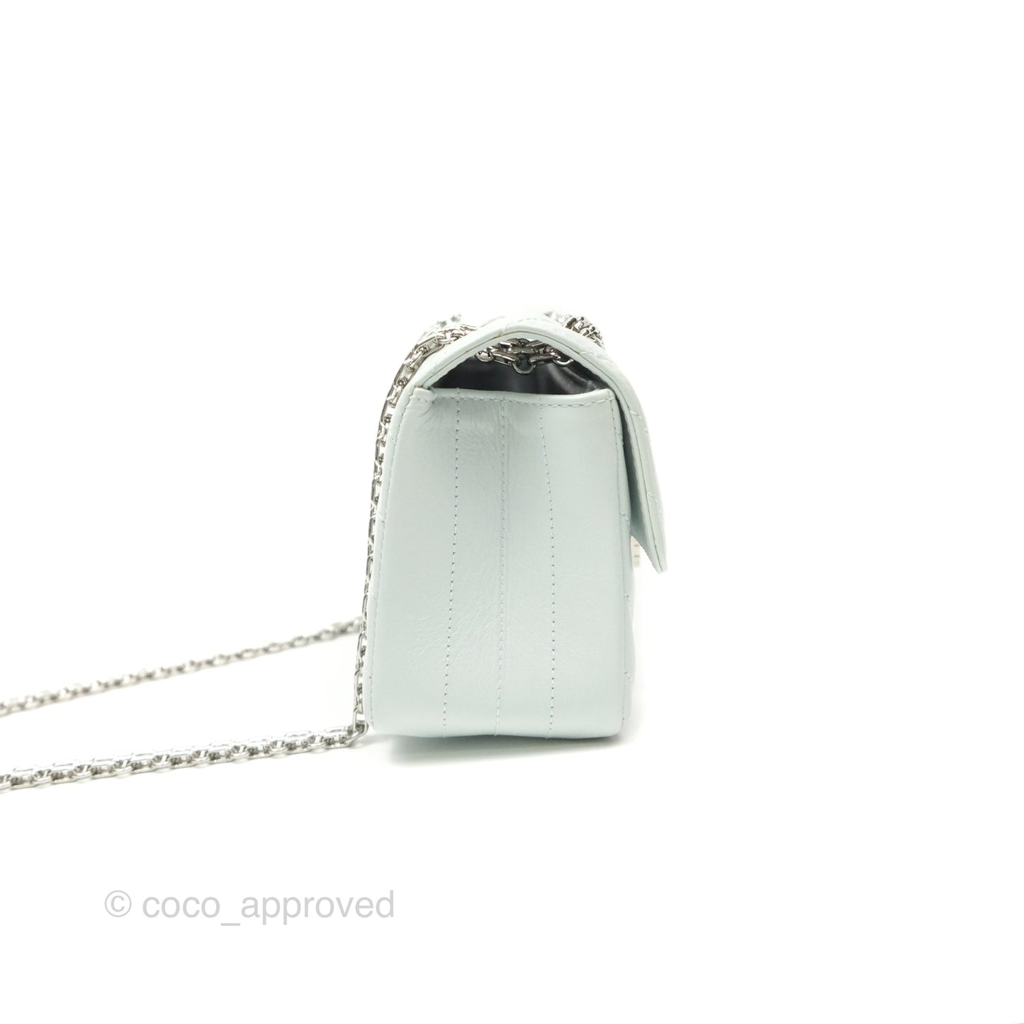 Chanel Mini Reissue 224 Blue Aged Calfskin Silver Hardware