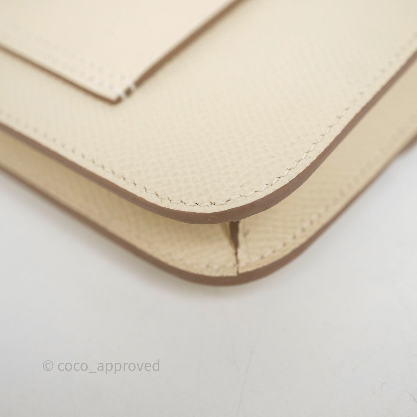 Hermès Constance Slim Wallet Craie 10 Epsom Rose Gold Hardware