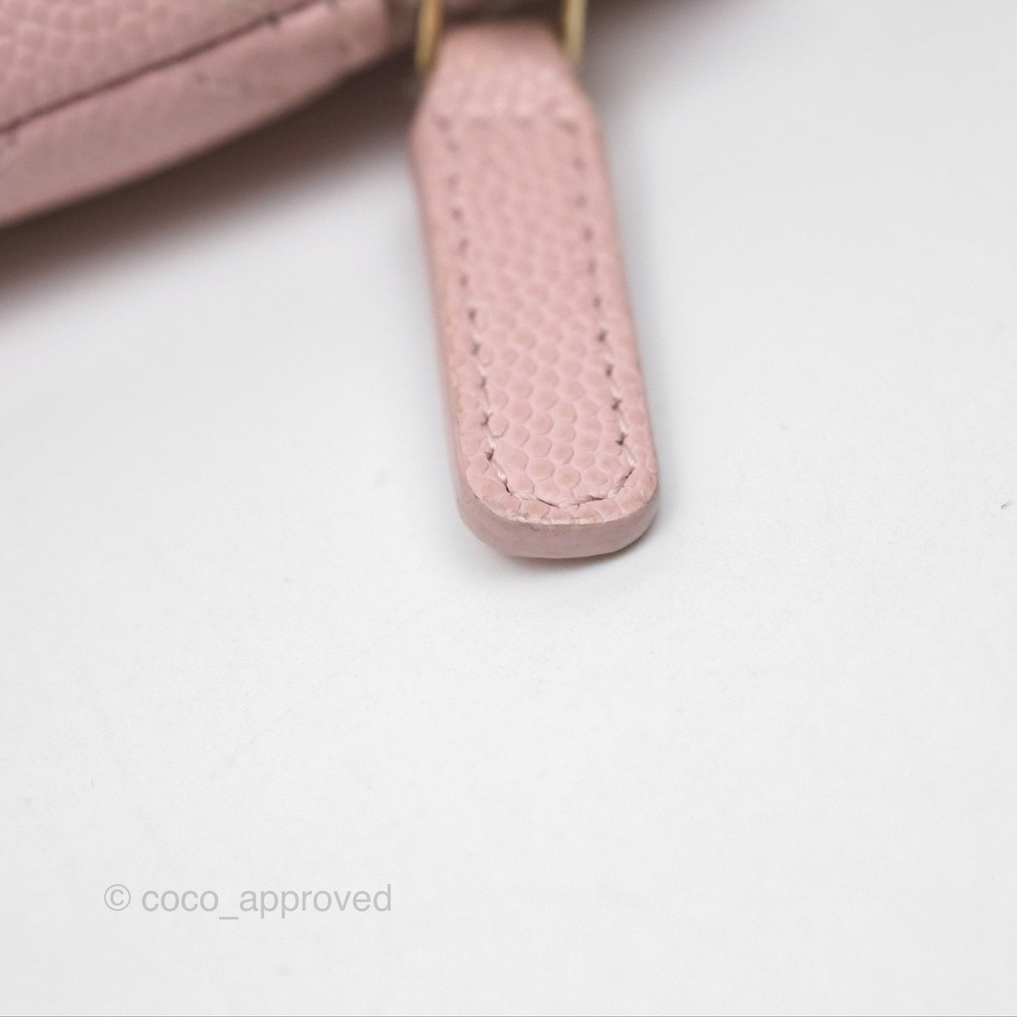 Chanel Quilted Classic Zip Card Holder Wallet Pink Caviar Gold Hardware