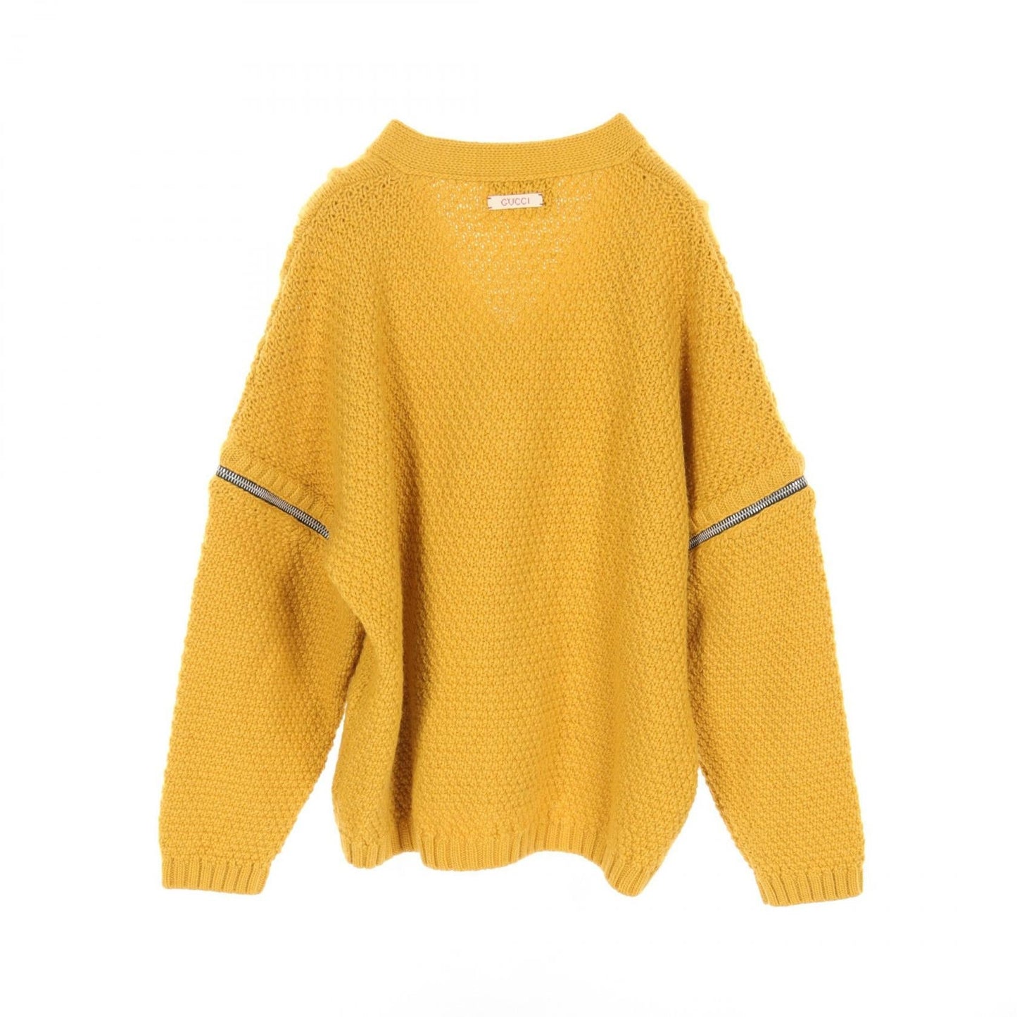 Luxury Gucci Trending 2025 Knit Cable Knit Wool Orange yellow Detachable sleeves