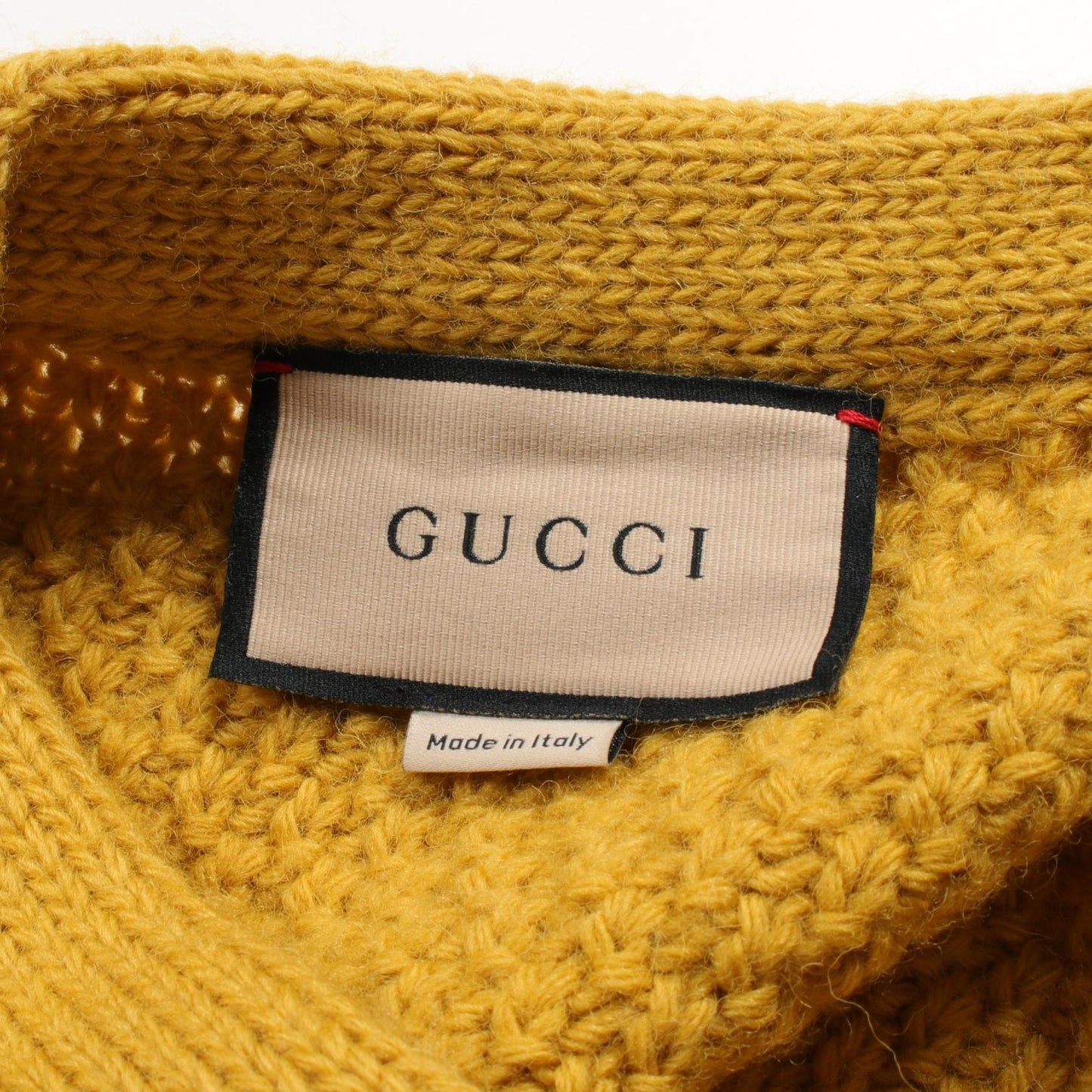 Luxury Gucci Trending 2025 Knit Cable Knit Wool Orange yellow Detachable sleeves