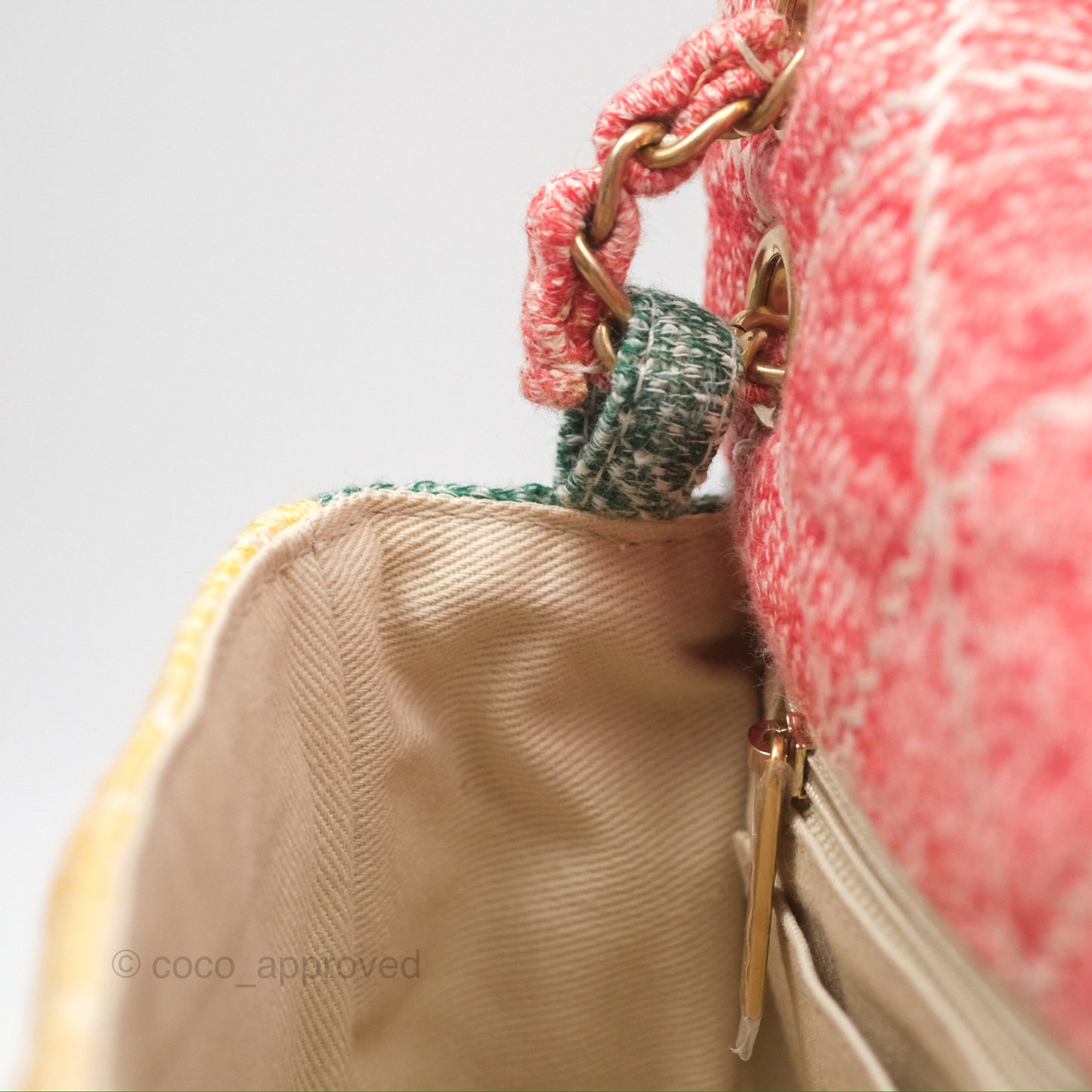 Chanel Denim Quilted Medium Flap Rainbow Gold Hardware