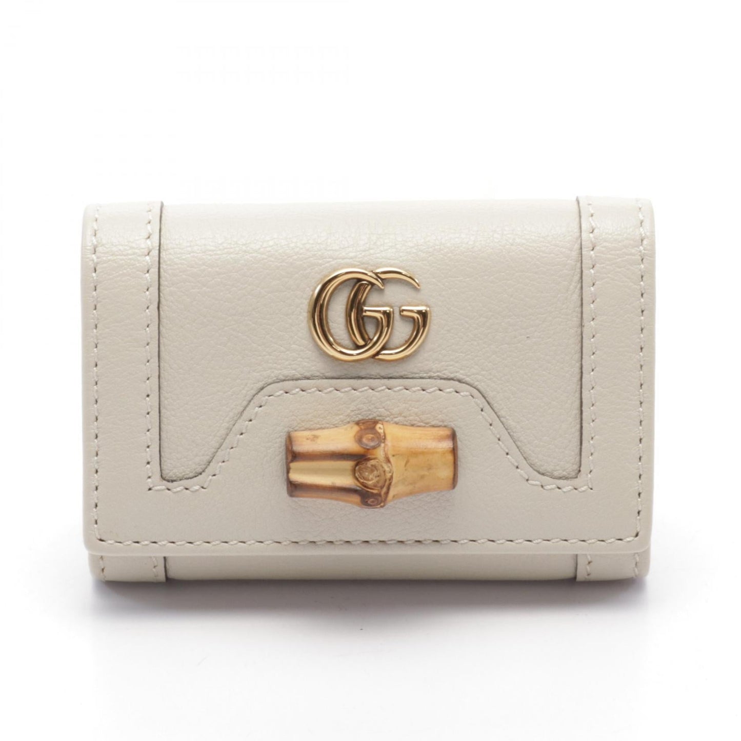 Luxury Gucci Trending 2025 Bamboo 6 key Key case Leather Beige