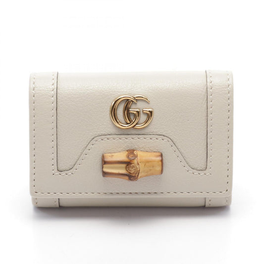 Luxury Gucci Trending 2025 Bamboo 6 key Key case Leather Beige