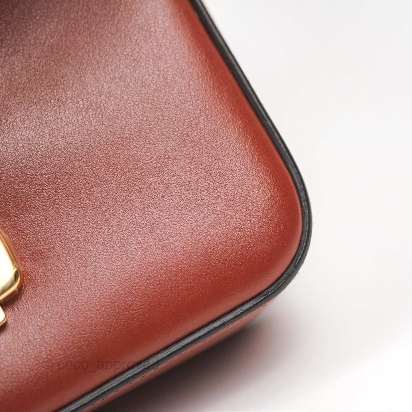 Chloé Mini C Bag Sepia Brown Shiny/Suede Calfskin