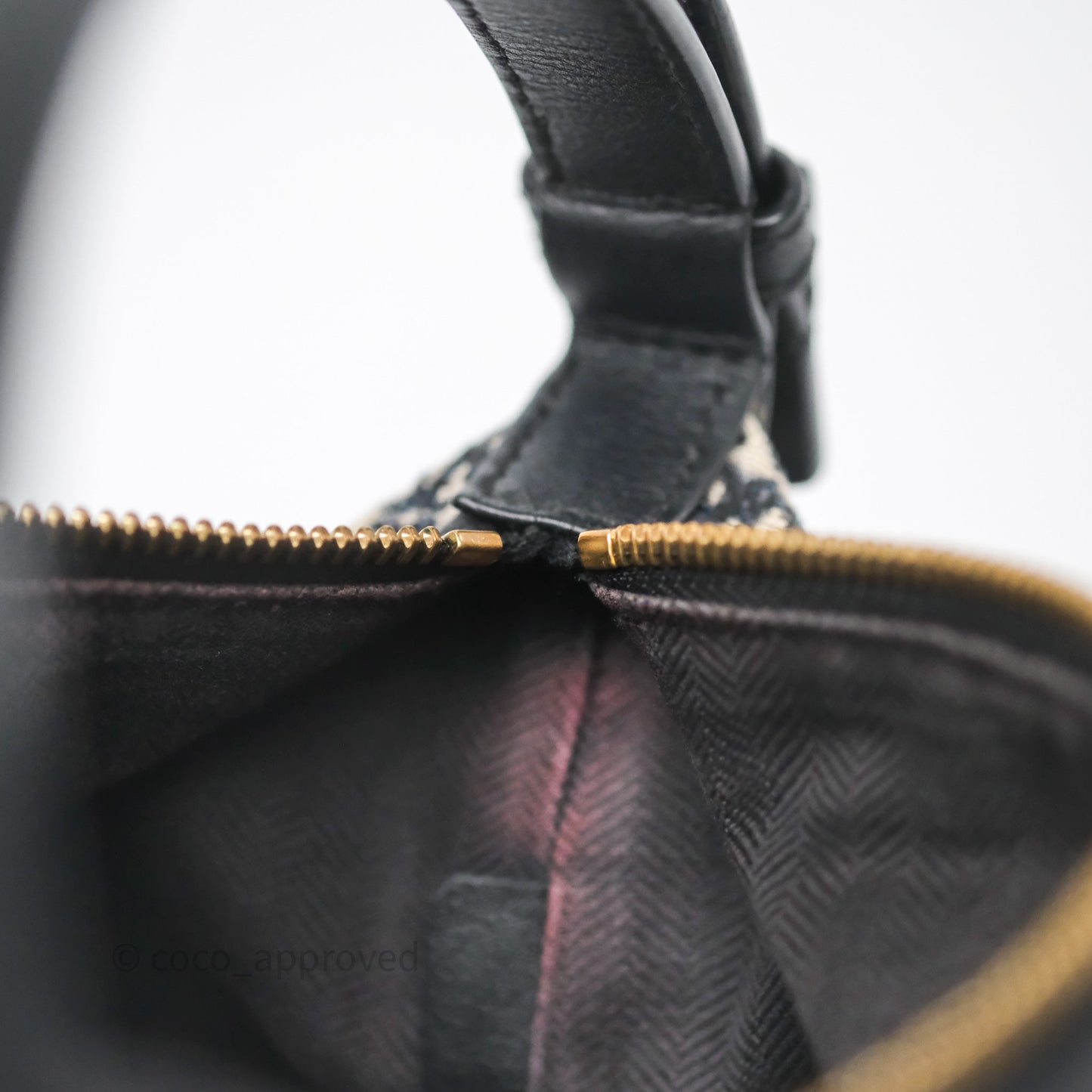 Loewe Small Cubi bag in Anagram Jacquard & Calfskin Navy/Black