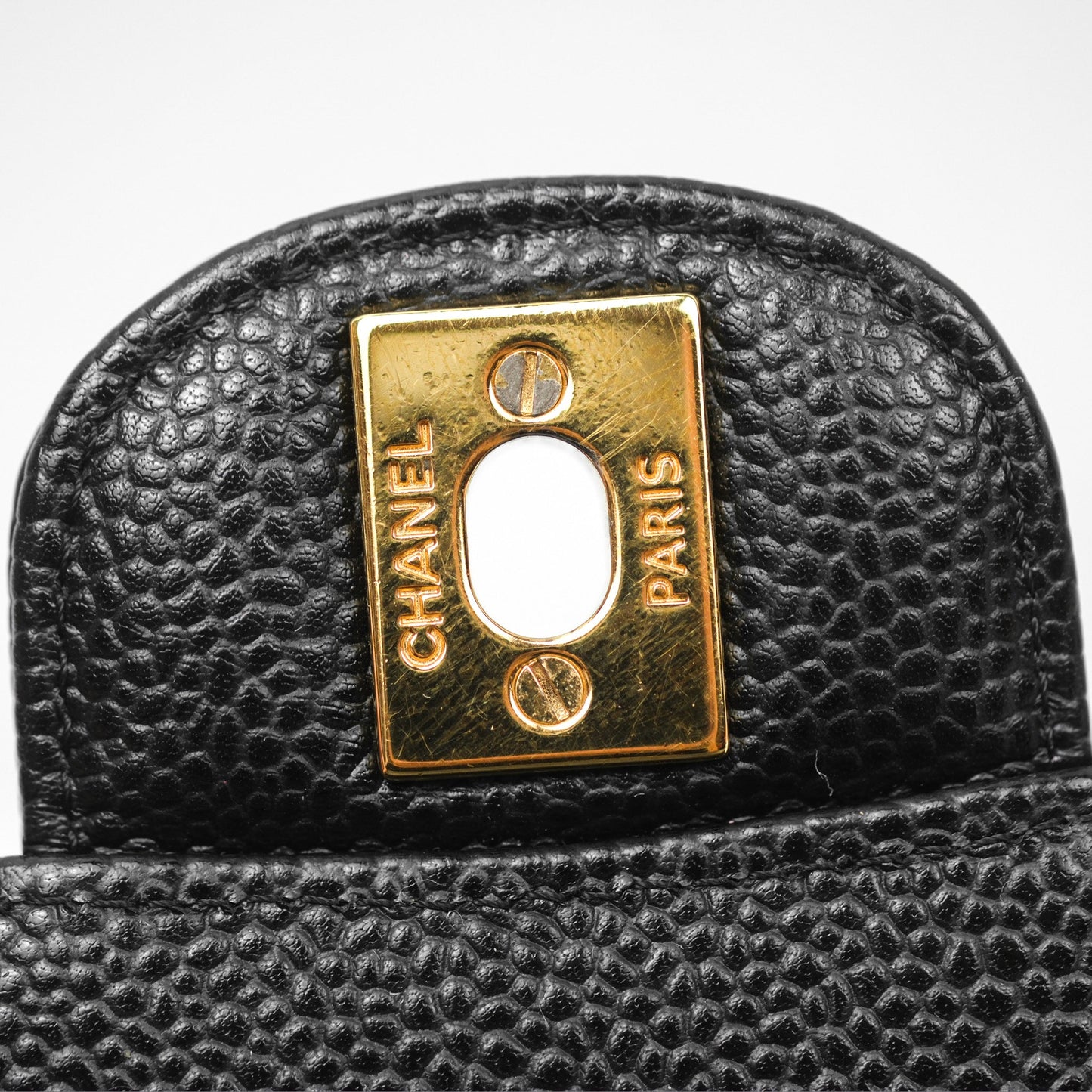 Chanel Medium Classic Flap Quilted Black Caviar Gold Hardware