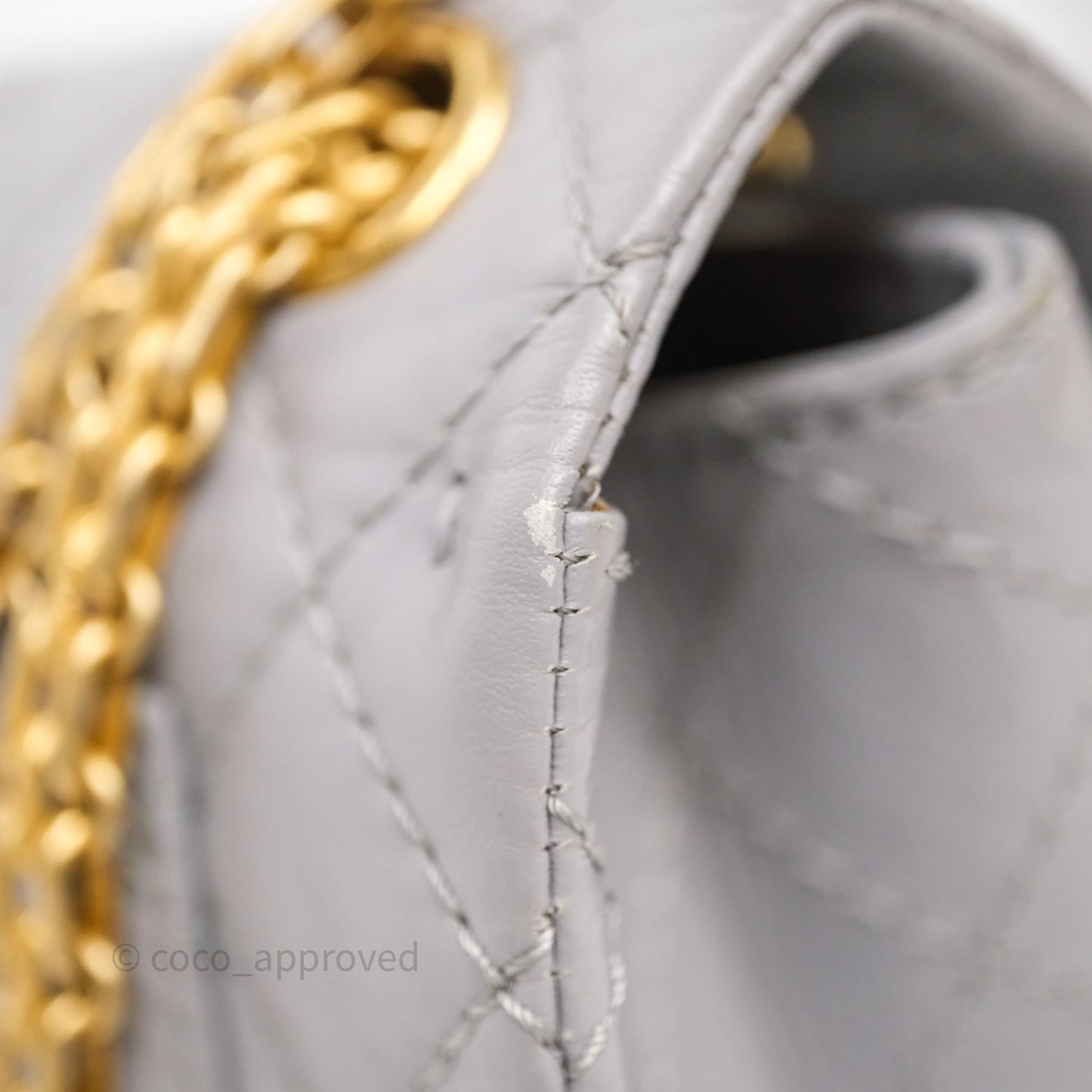 Chanel Mini Reissue 224 Grey Aged Calfskin Aged Gold Hardware