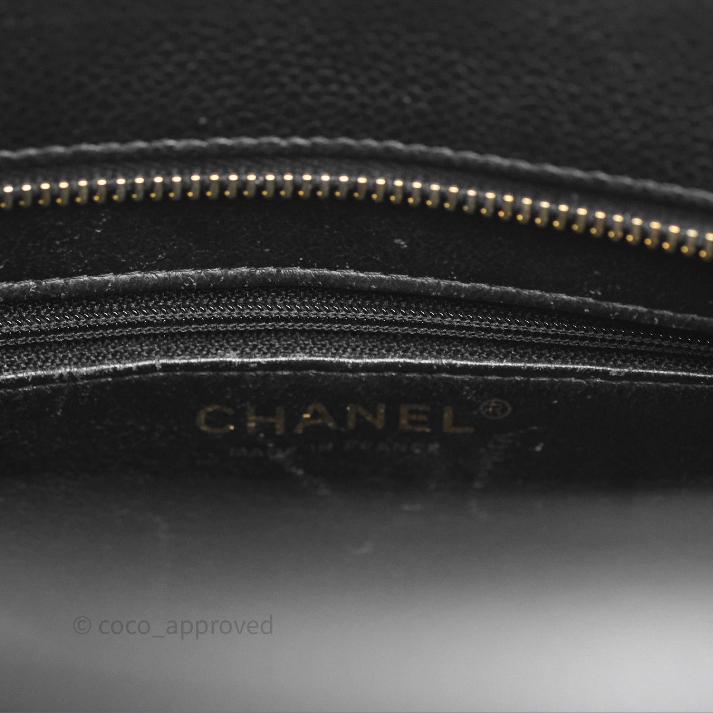 Chanel Vintage Medallion CC Black Caviar Tote Bag Gold Hardware