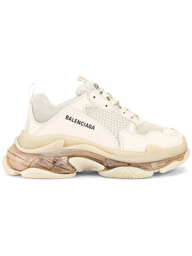 Luxury Balenciaga Triple S Clear Sole Low Top Sneakers Beige
