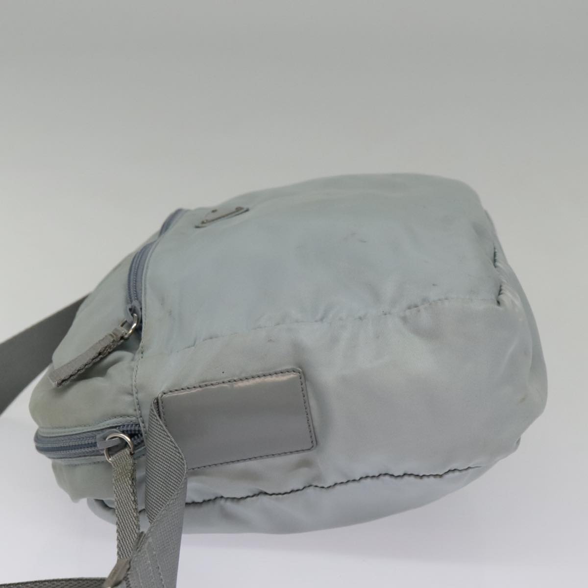 Luxury Prada Shoulder Bag Nylon Light Blue Silver  94616