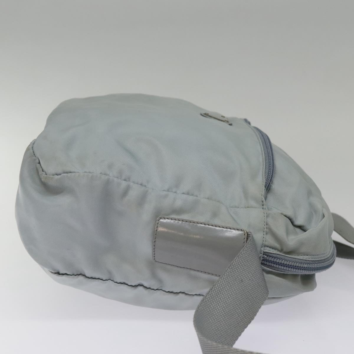 Luxury Prada Shoulder Bag Nylon Light Blue Silver  94616