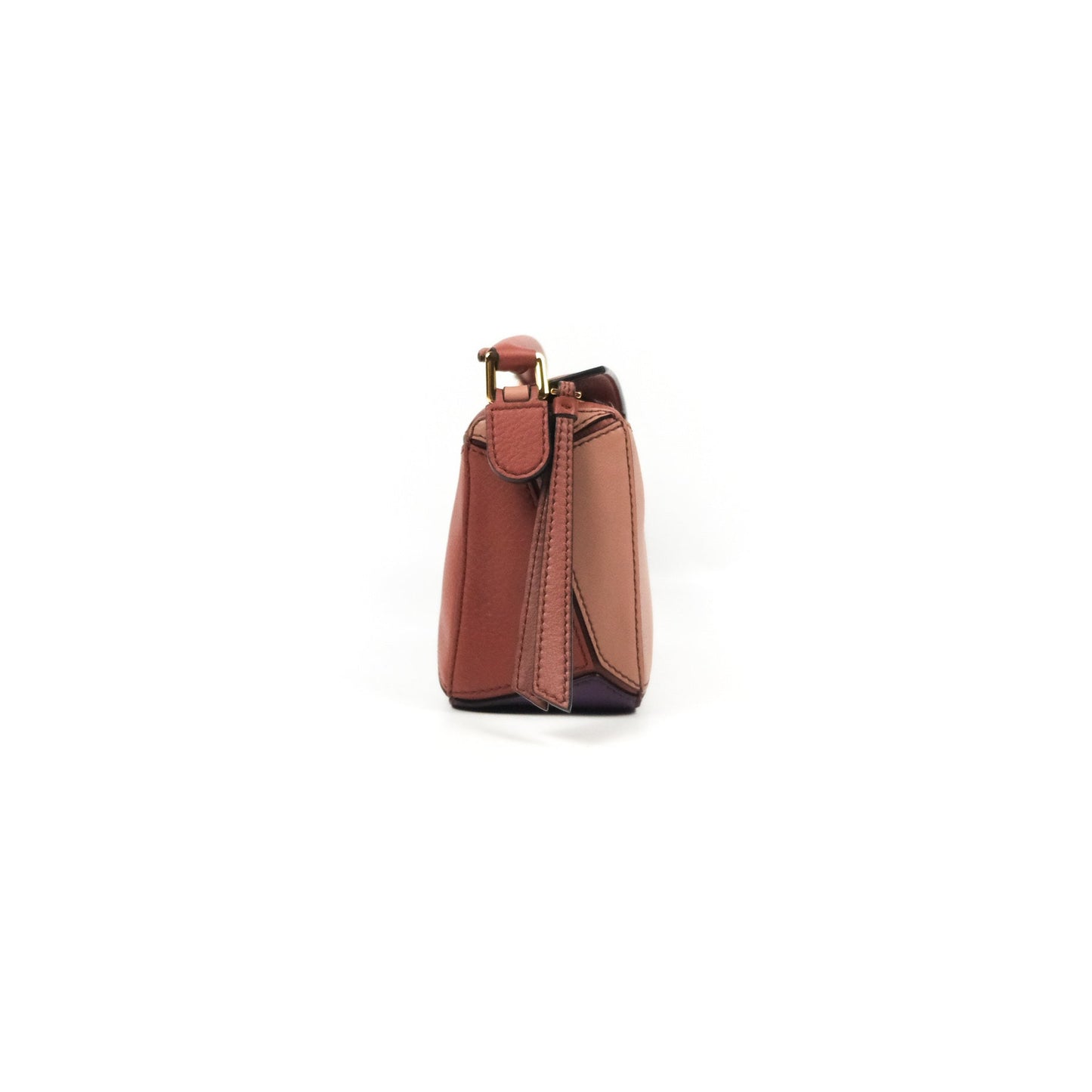 Loewe Mini Puzzle Bag Dark Rust/Dark Purple Calfskin