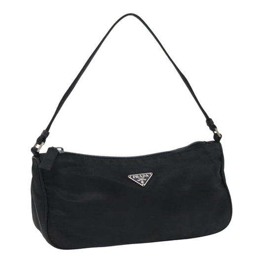 Luxury Prada Accessory Pouch Nylon Black Silver  94668