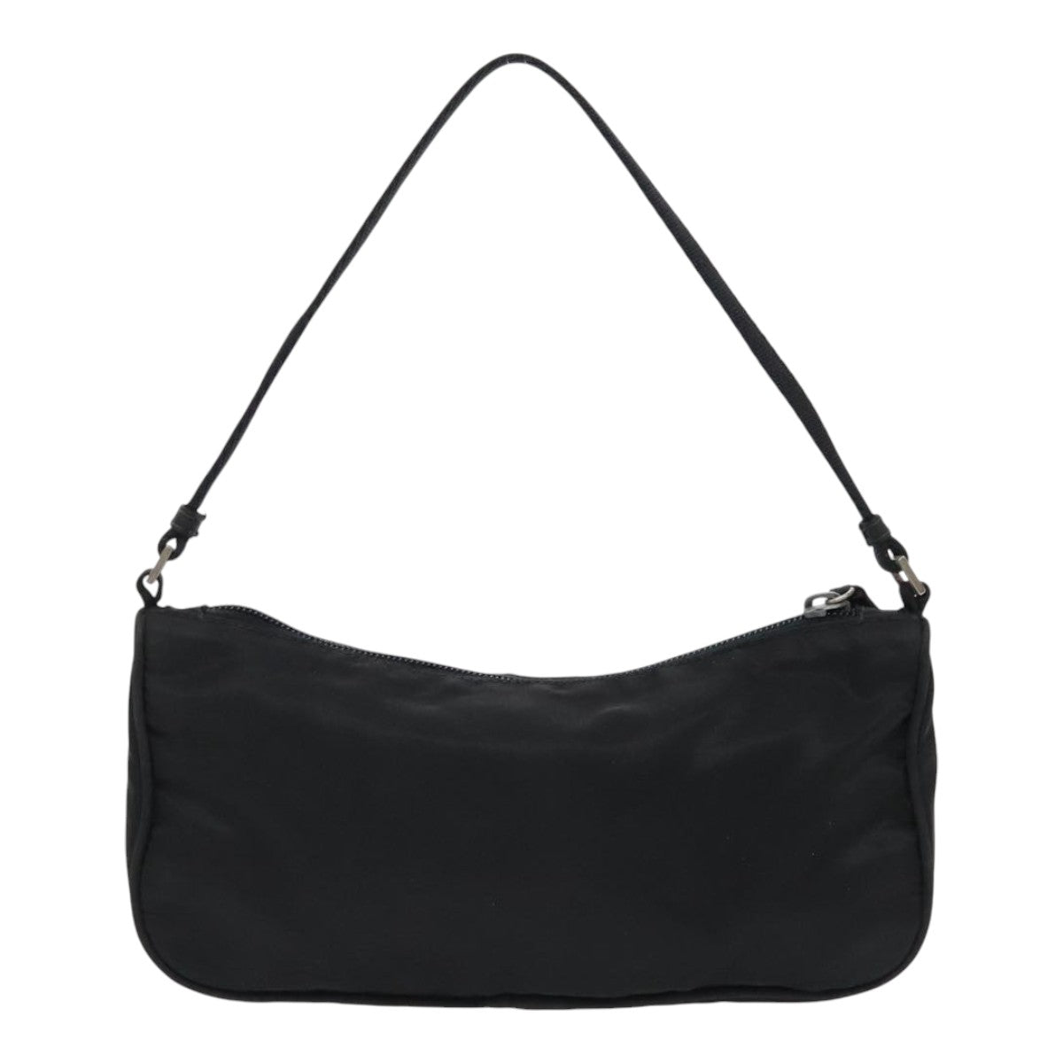 Luxury Prada Accessory Pouch Nylon Black Silver  94668