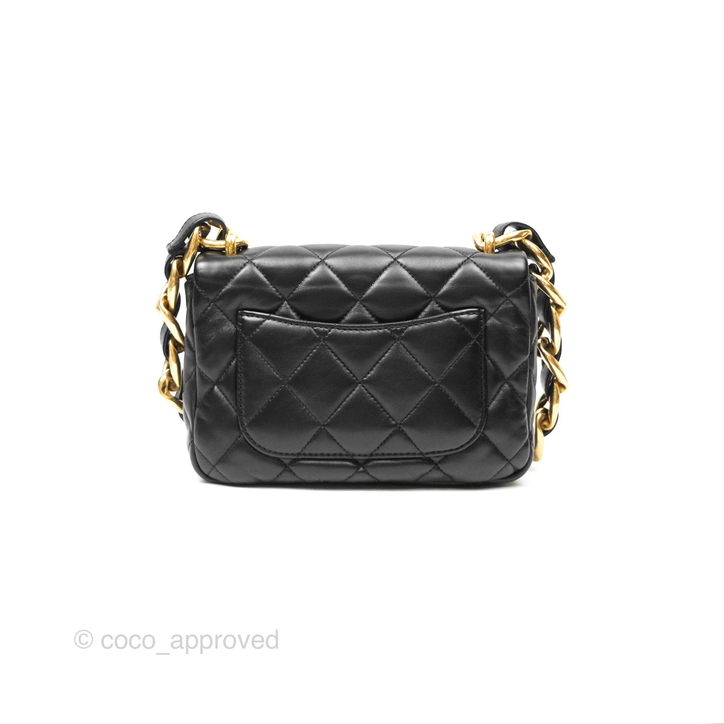 Chanel Small Funky Town Black Lambskin Aged Gold Hardware