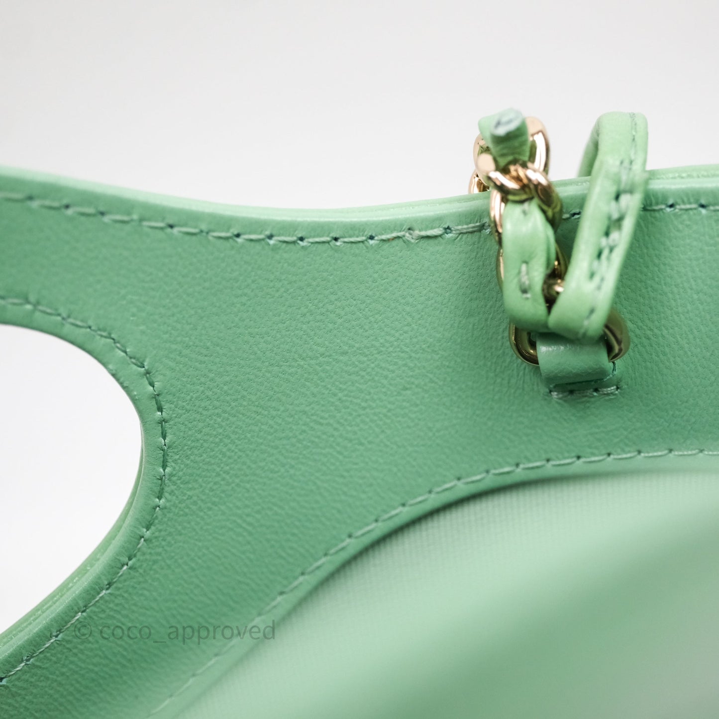 Chanel Mini 31 Green Shiny Lambskin Gold Hardware