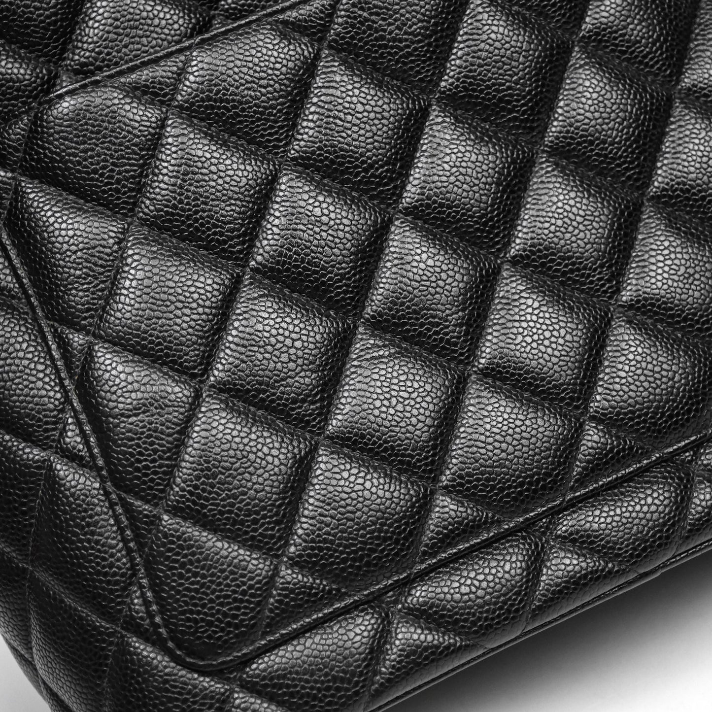 Chanel Vintage Medallion CC Tote Bag Black Caviar Gold Hardware
