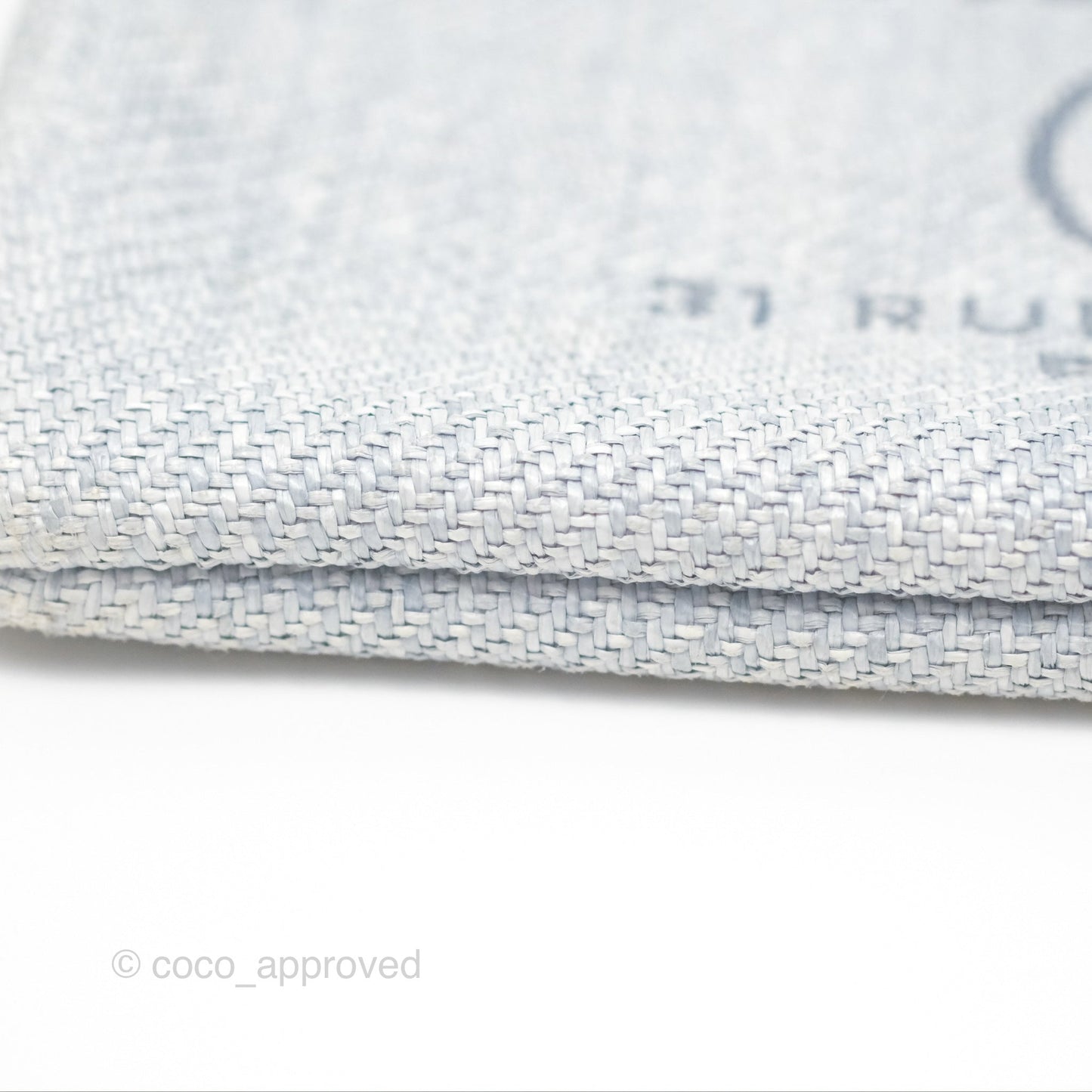 Chanel Deauville Clutch Light Blue Raffia