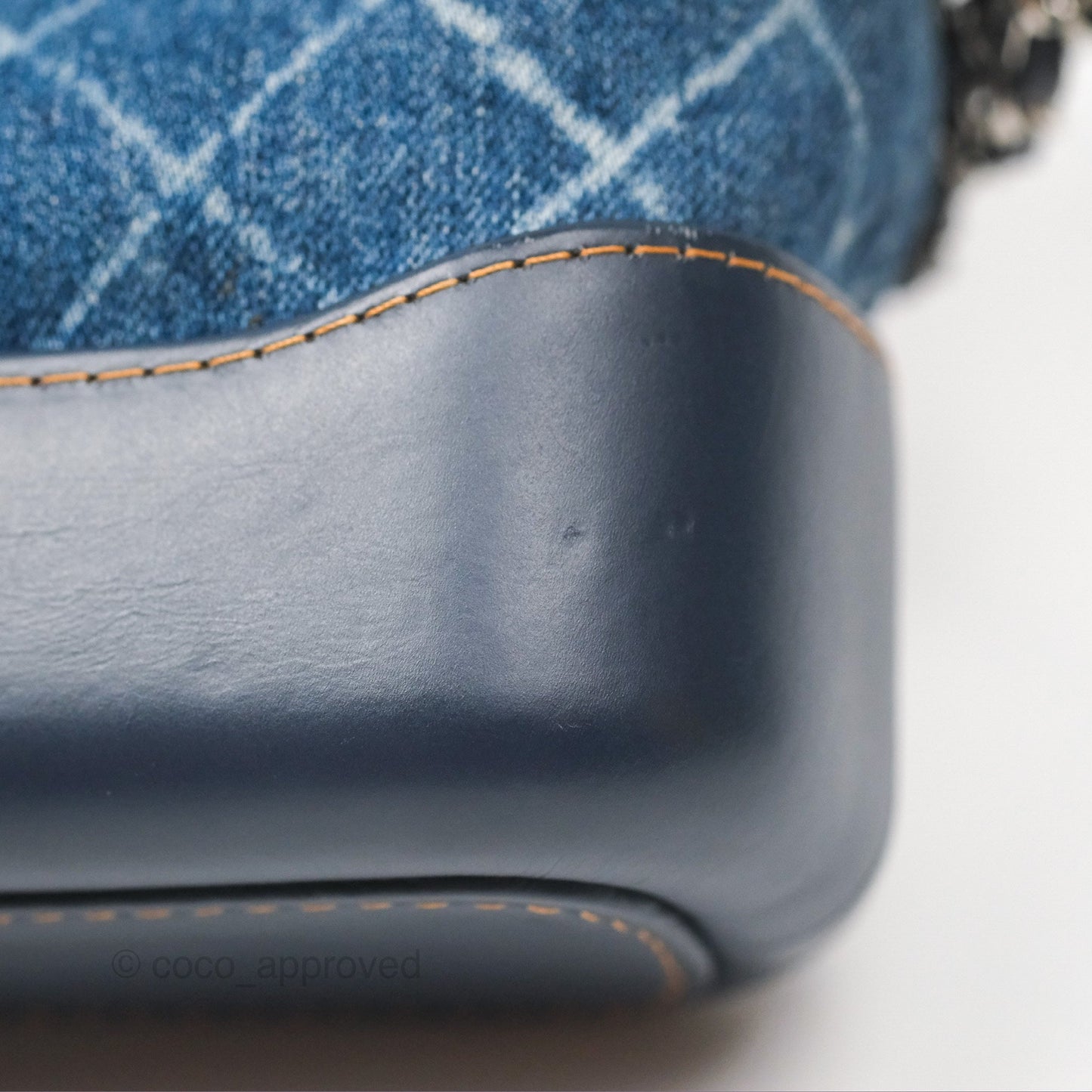 Chanel Small Gabrielle Hobo Quilted Navy Aged Denim