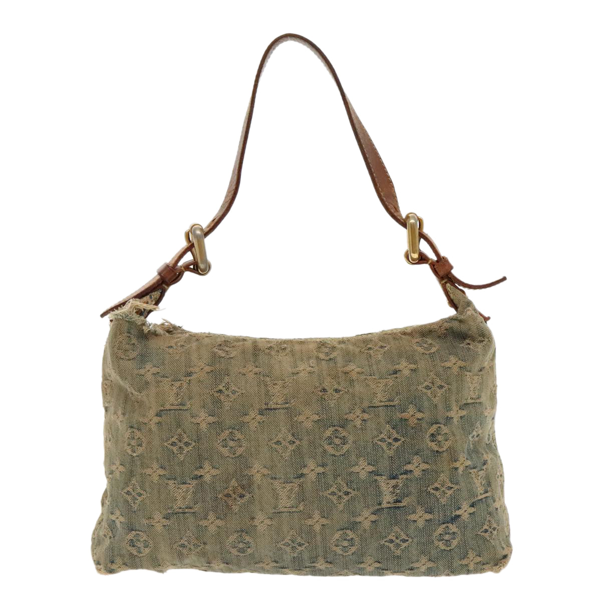 LOUIS VUITTON Monogram denim Buggy PM Shoulder Bag Blue M95049 LV 94703