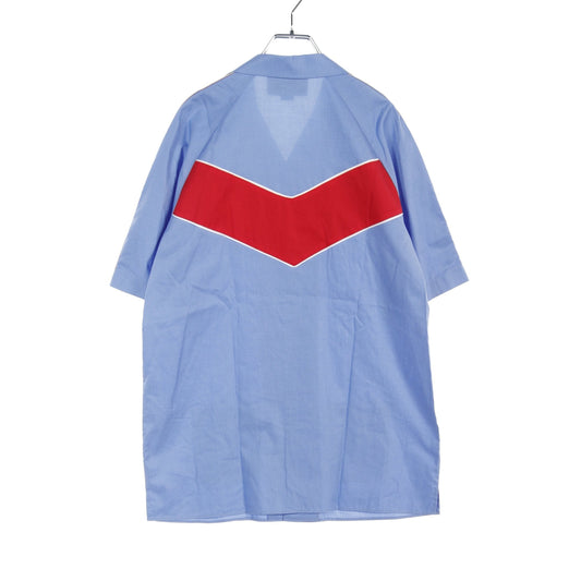 Luxury Gucci Trending 2025 Bowling Shirt Cotton Light blue Red Multicolor