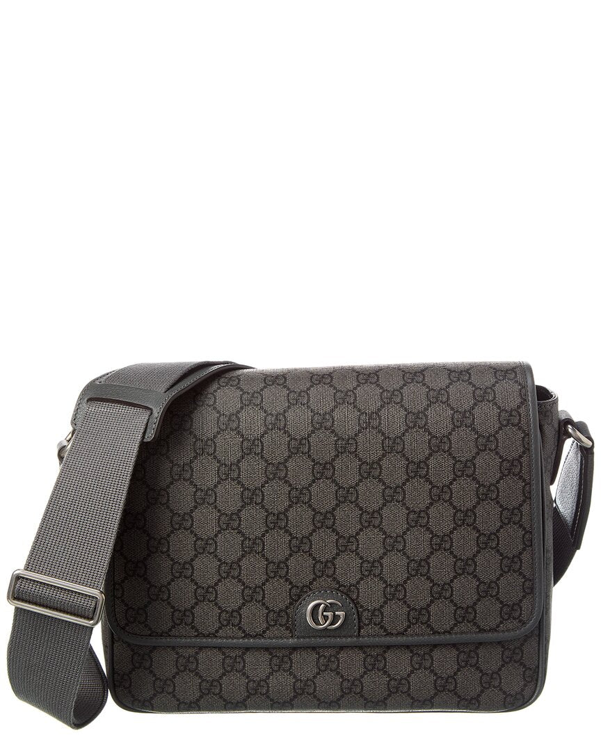 Luxury Gucci Trending 2025 Ophidia GG Supreme Canvas & Leather Messenger Bag