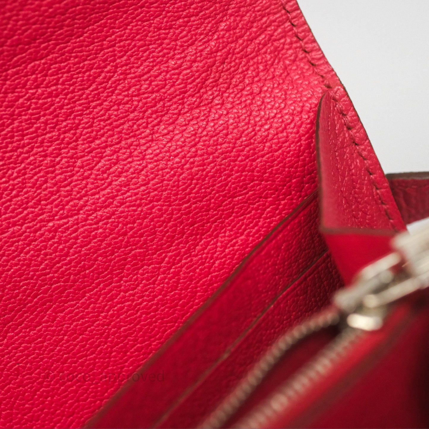 Hermès Kelly Wallet Pink Chevre Mysore Palladium Hardware