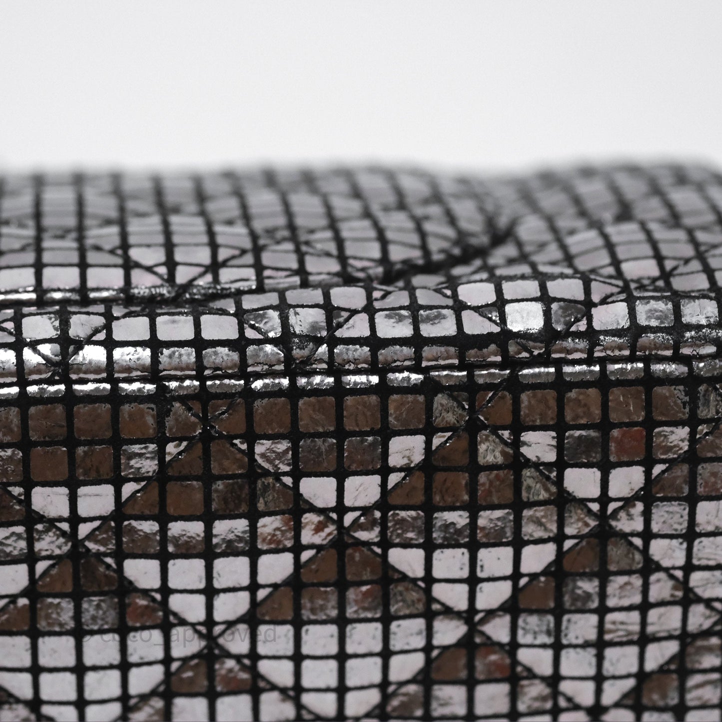 Chanel Mirror Reissue 2.55 Quilted Silver Suede Calfskin Gun Metal Hardware