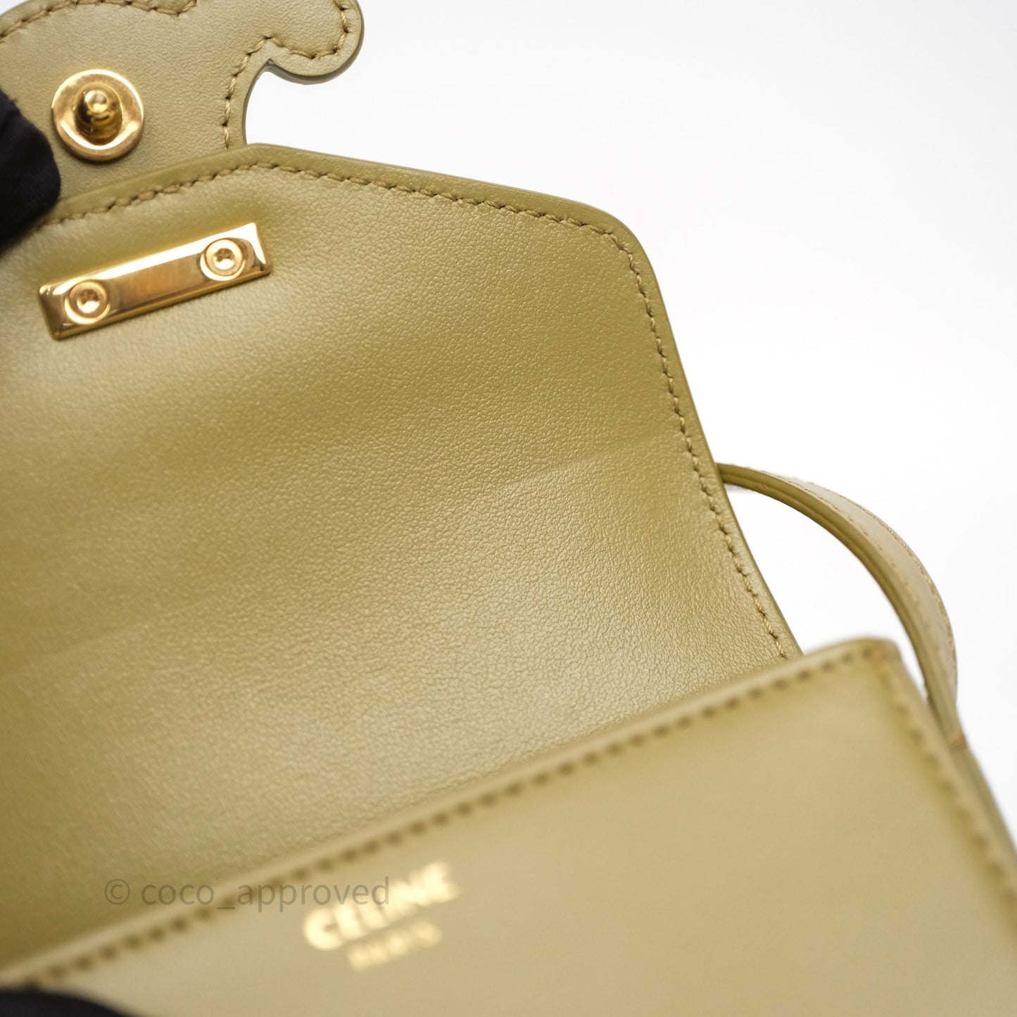 Celine Mini Besace Cuir Triomphe Green Calfskin
