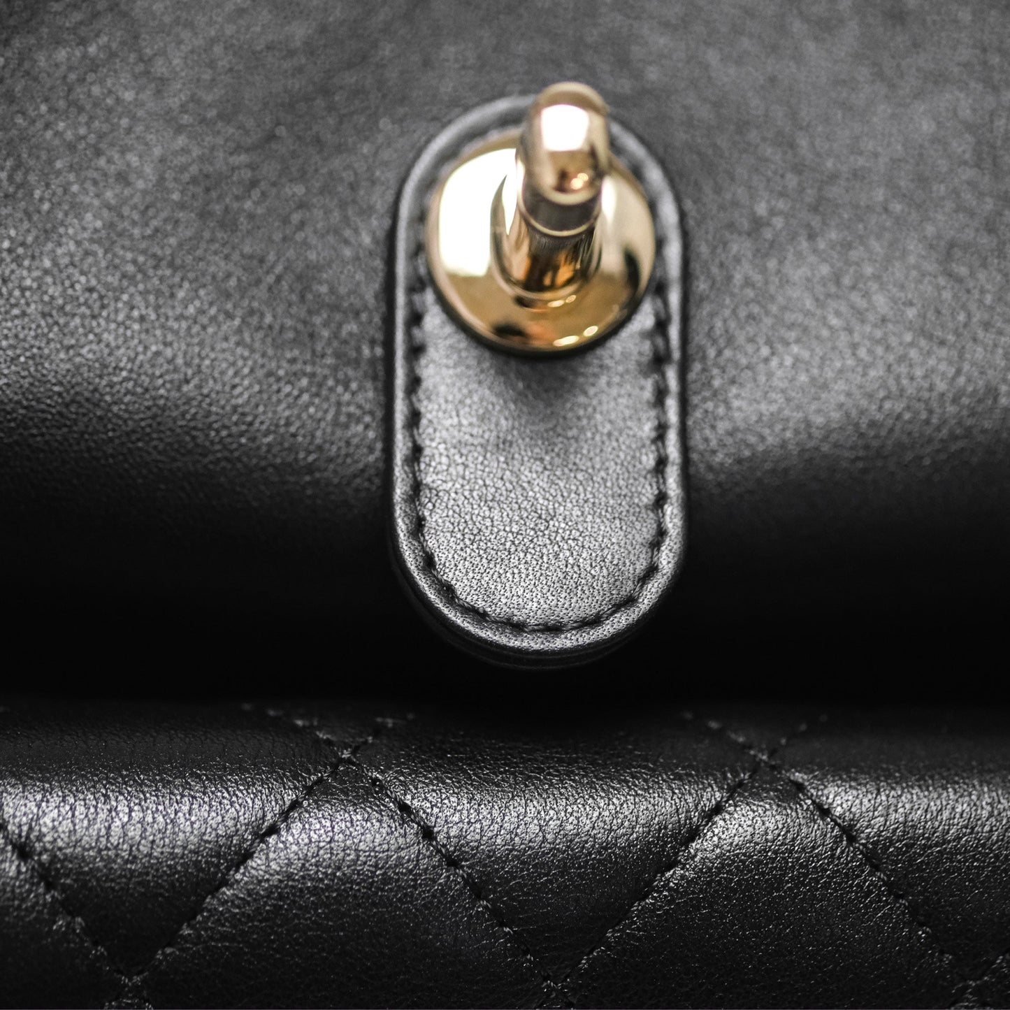 Chanel Quilted Large Duma Drawstring Backpack Black Lambskin Gold Hardware