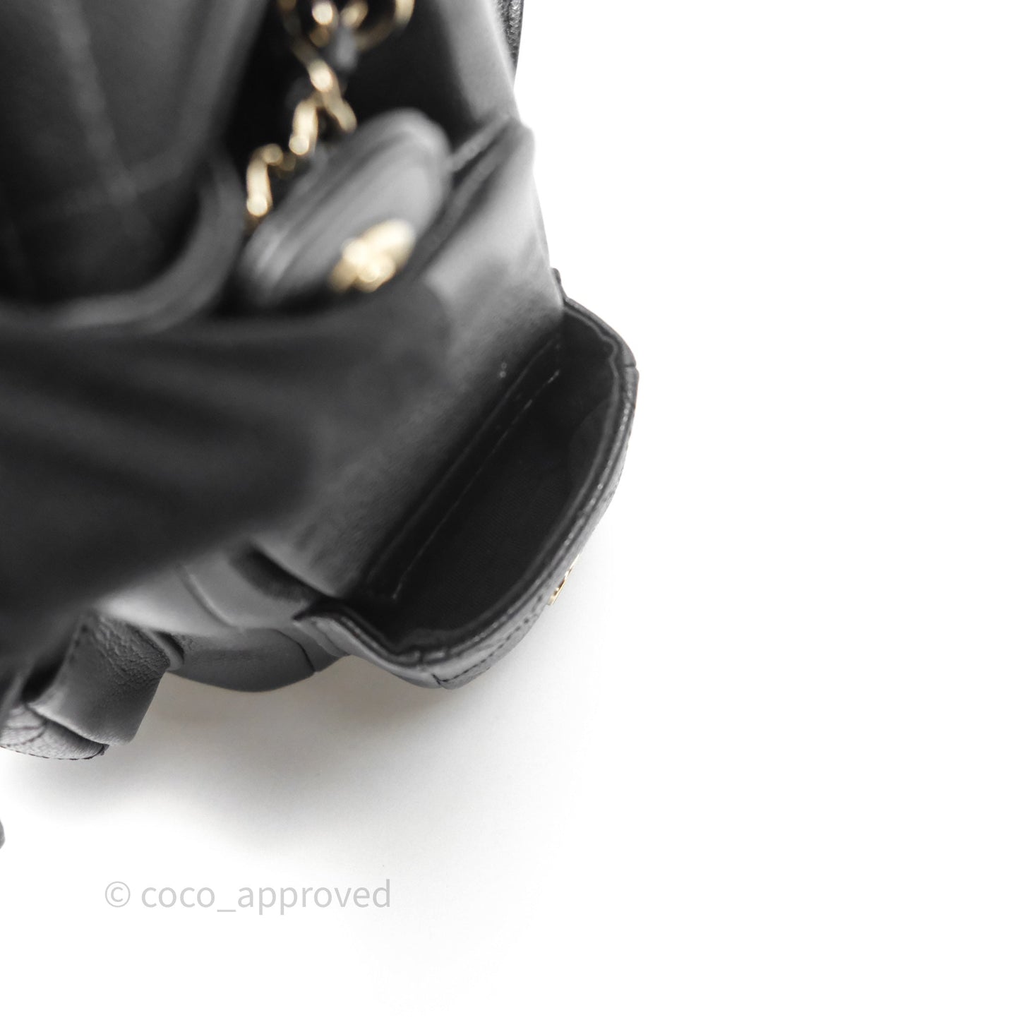 Chanel Small Duma Backpack Caviar Black Gold Hardware