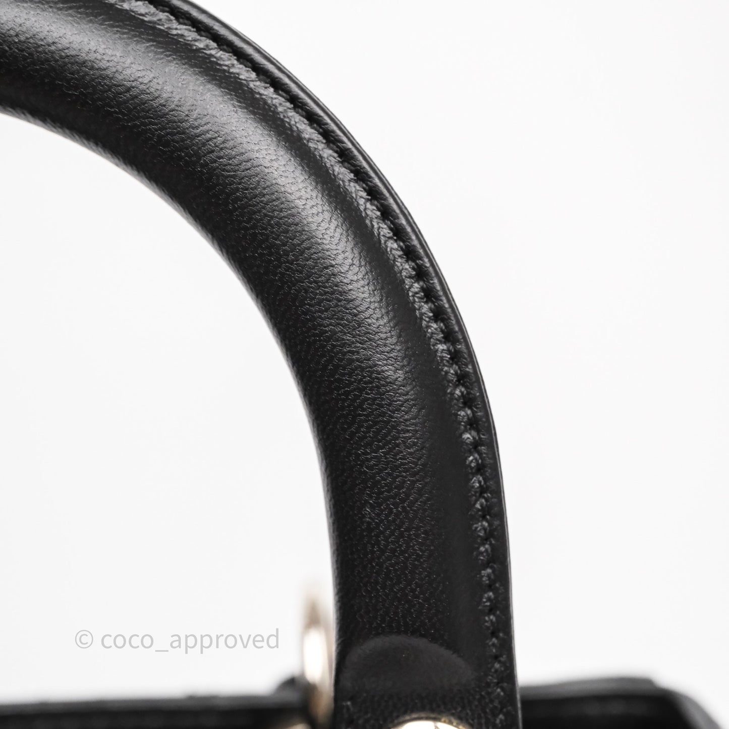 Christian Dior Medium Lady Dior Black Lambskin Silver Hardware