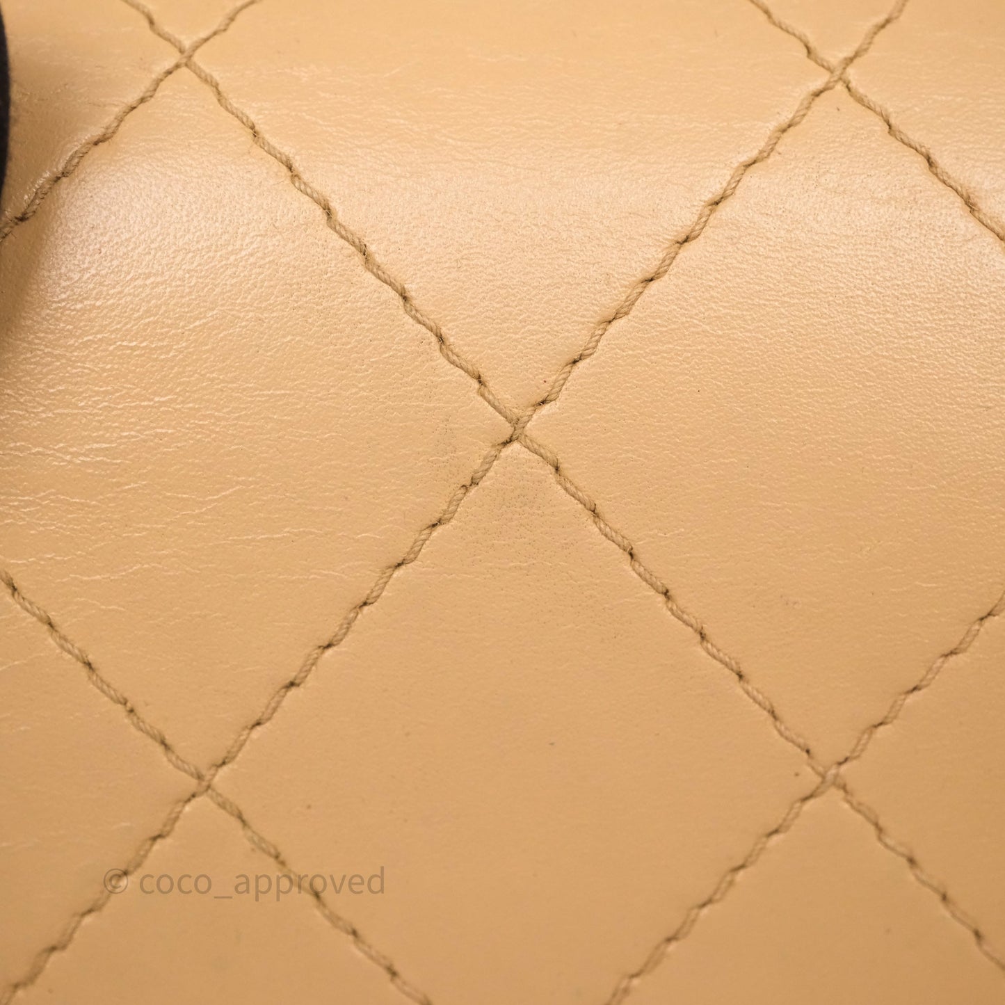 Chanel Vintage Quilted Kelly Shoulder Bag Beige Silver Hardware