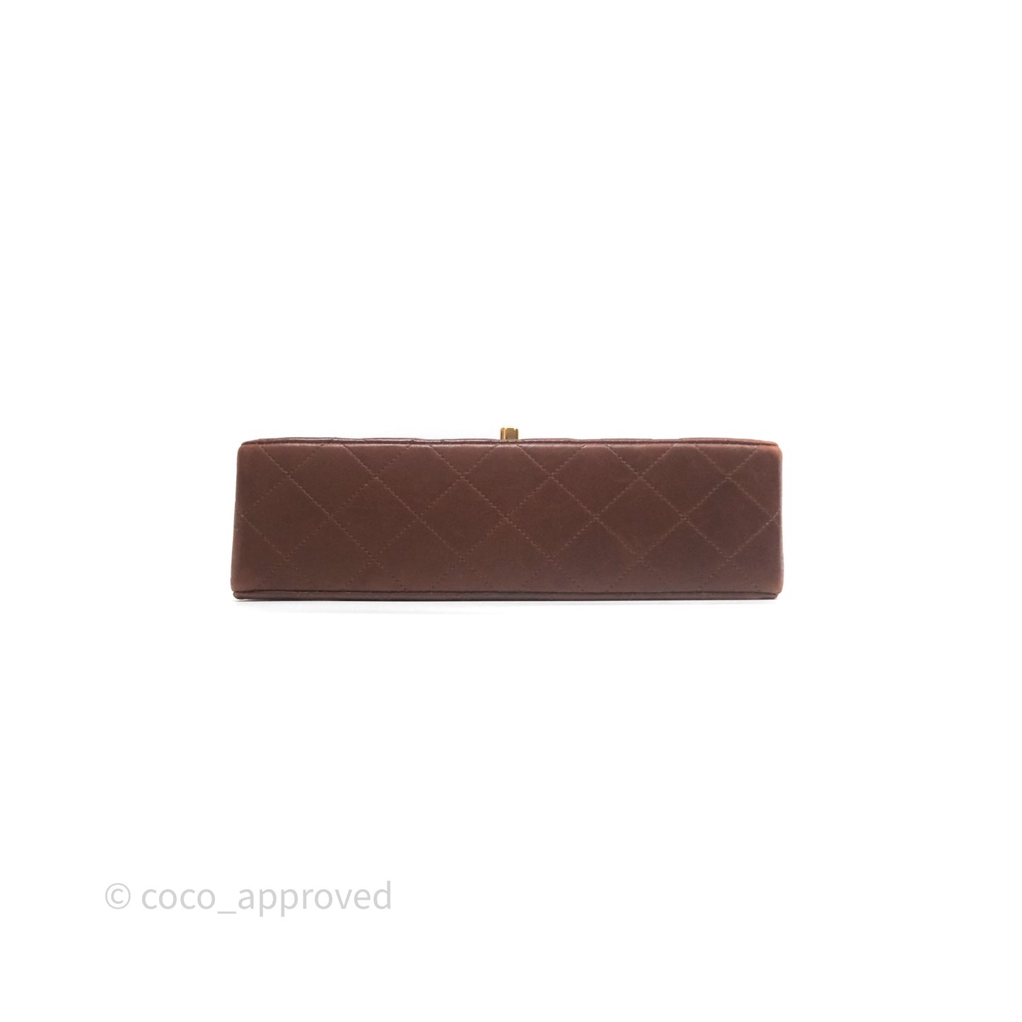 Chanel Vintage Small Classic Flap Brown Lambskin 24K Gold Hardware