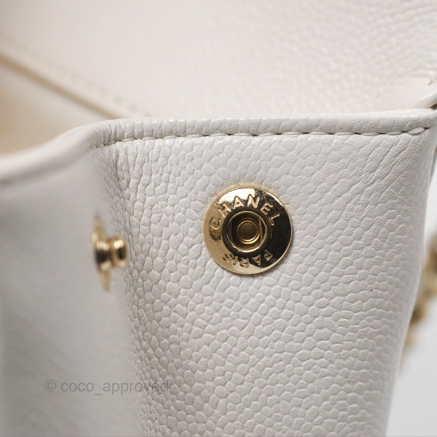 Chanel Quilted Small Business Affinity Flap White Caviar Gold Hardware