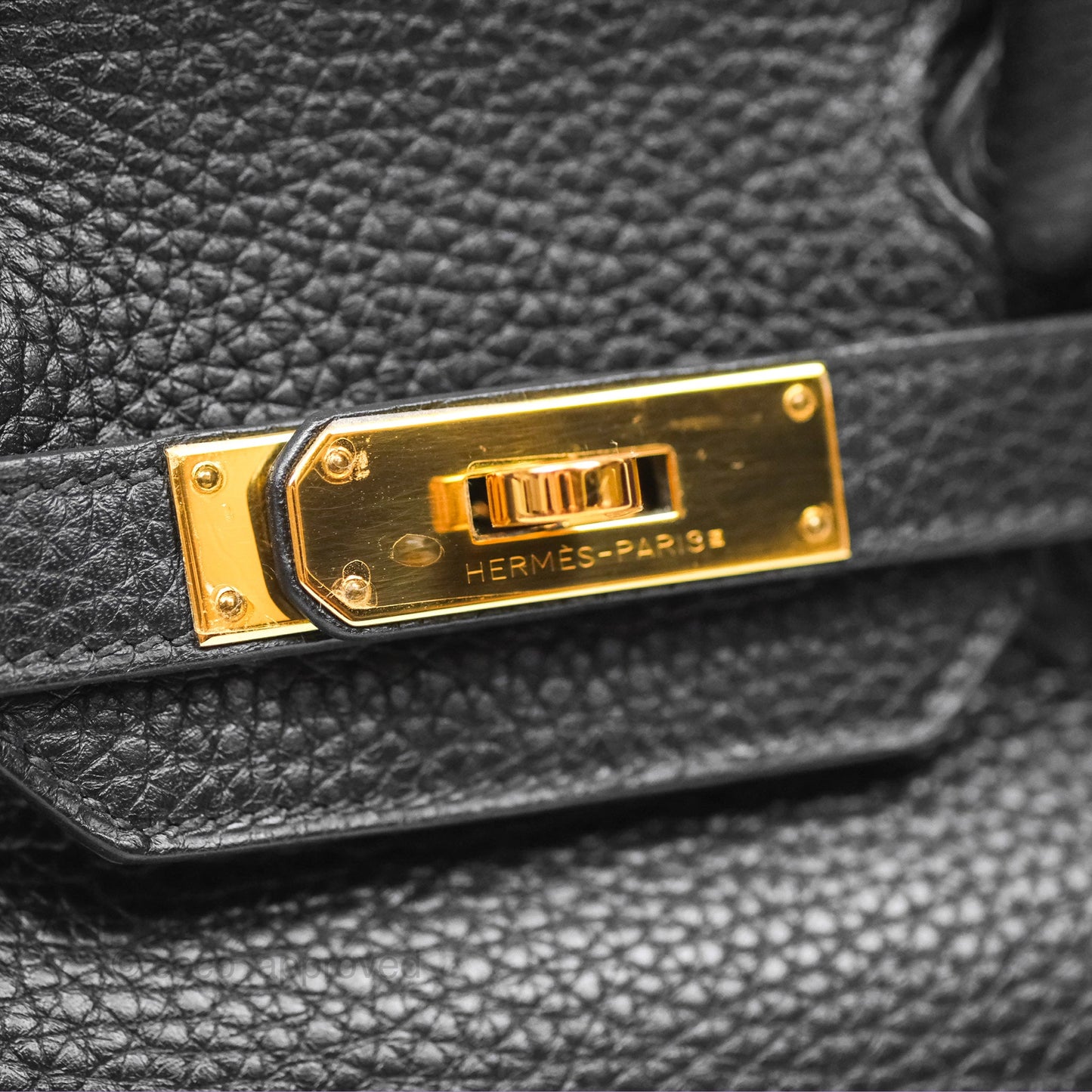 Hermès Birkin 30 Retourne Black Noir 89 Clemence Gold Hardware
