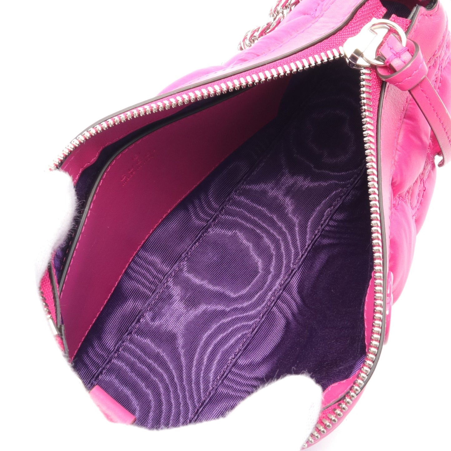 Luxury Gucci Trending 2025 GG Matelasse Chain handbag Nylon Leather Pink purple 2WAY