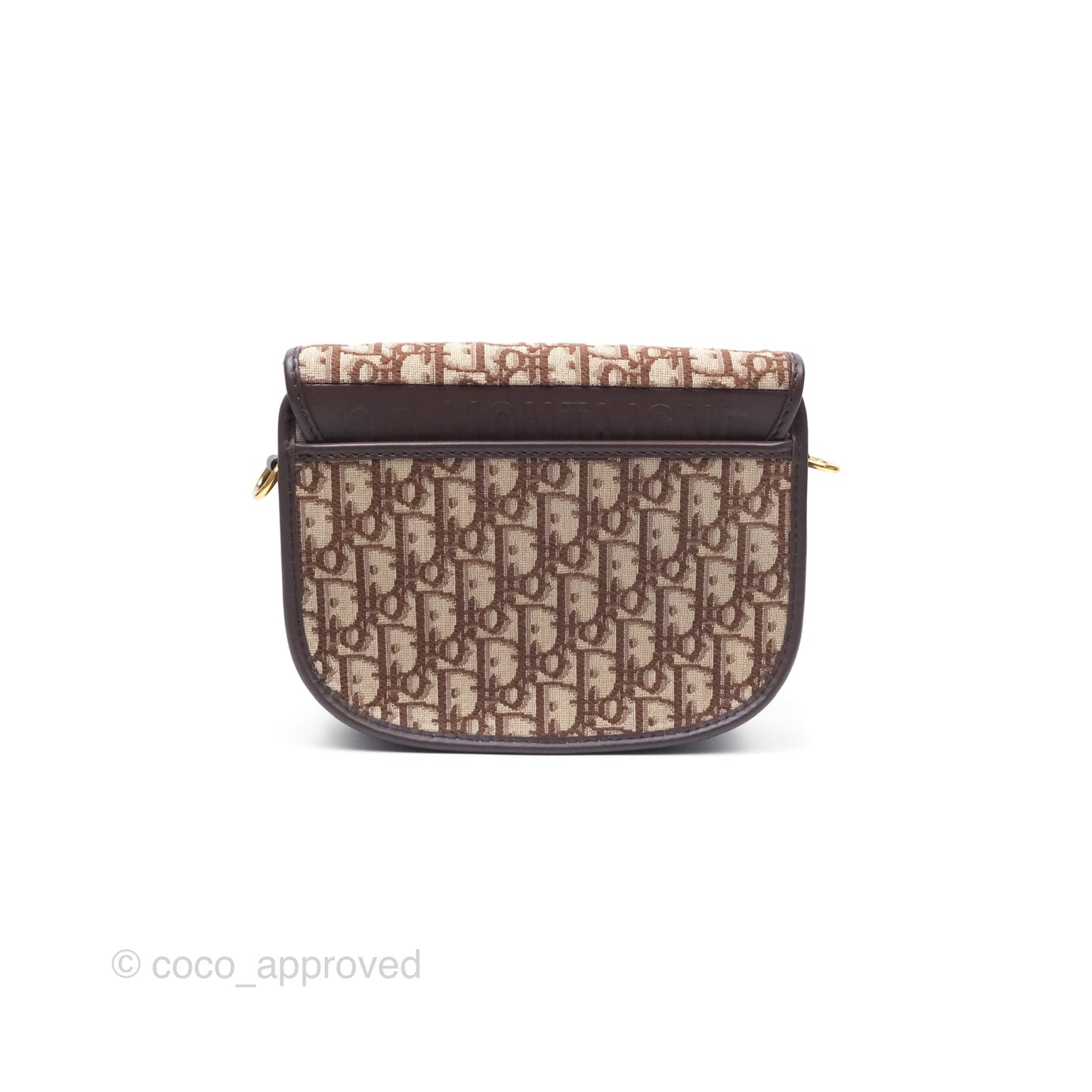 Dior Medium Bobby Bag Brown Oblique Jacquard Canvas Gold Hardware