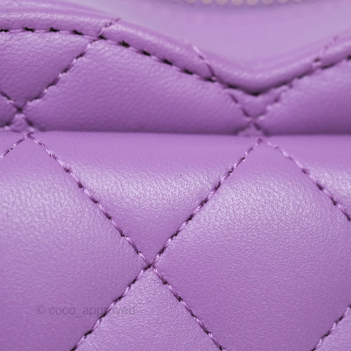 Chanel Small Heart Bag Purple Lambskin Gold Hardware 22S
