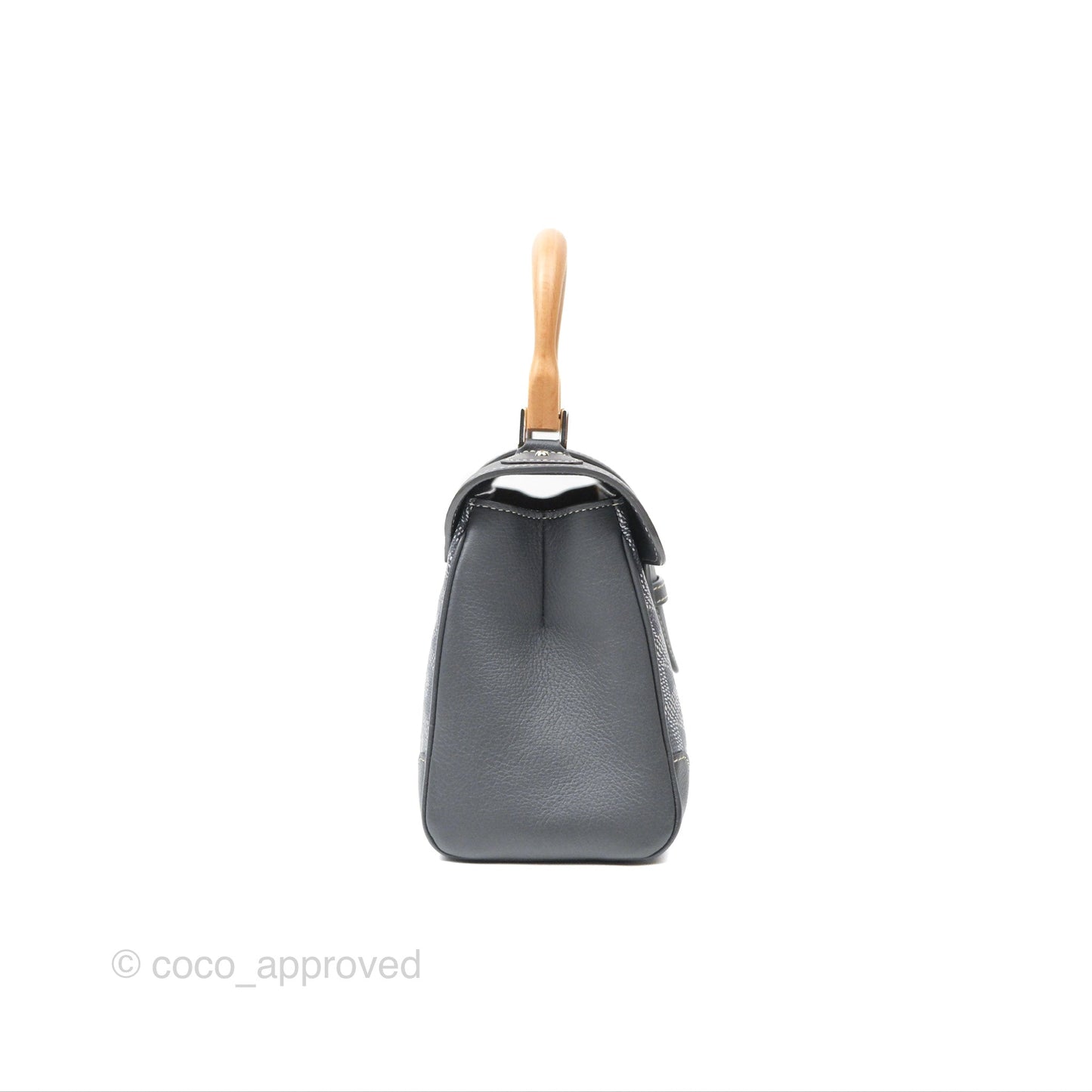 Goyard Saïgon Mini Bag Chevroches Calfskin Grey Silver Hardware