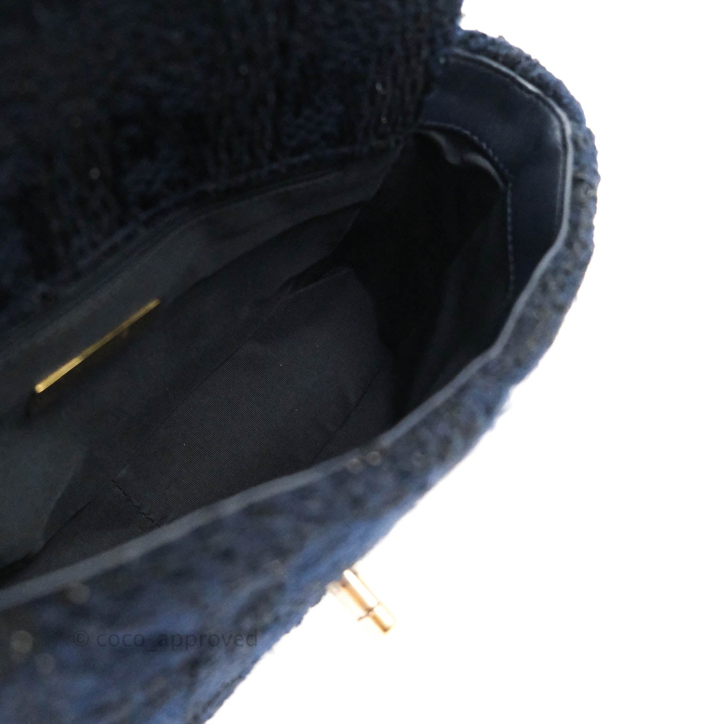 Chanel 19 Small Tweed Navy Mixed Hardware