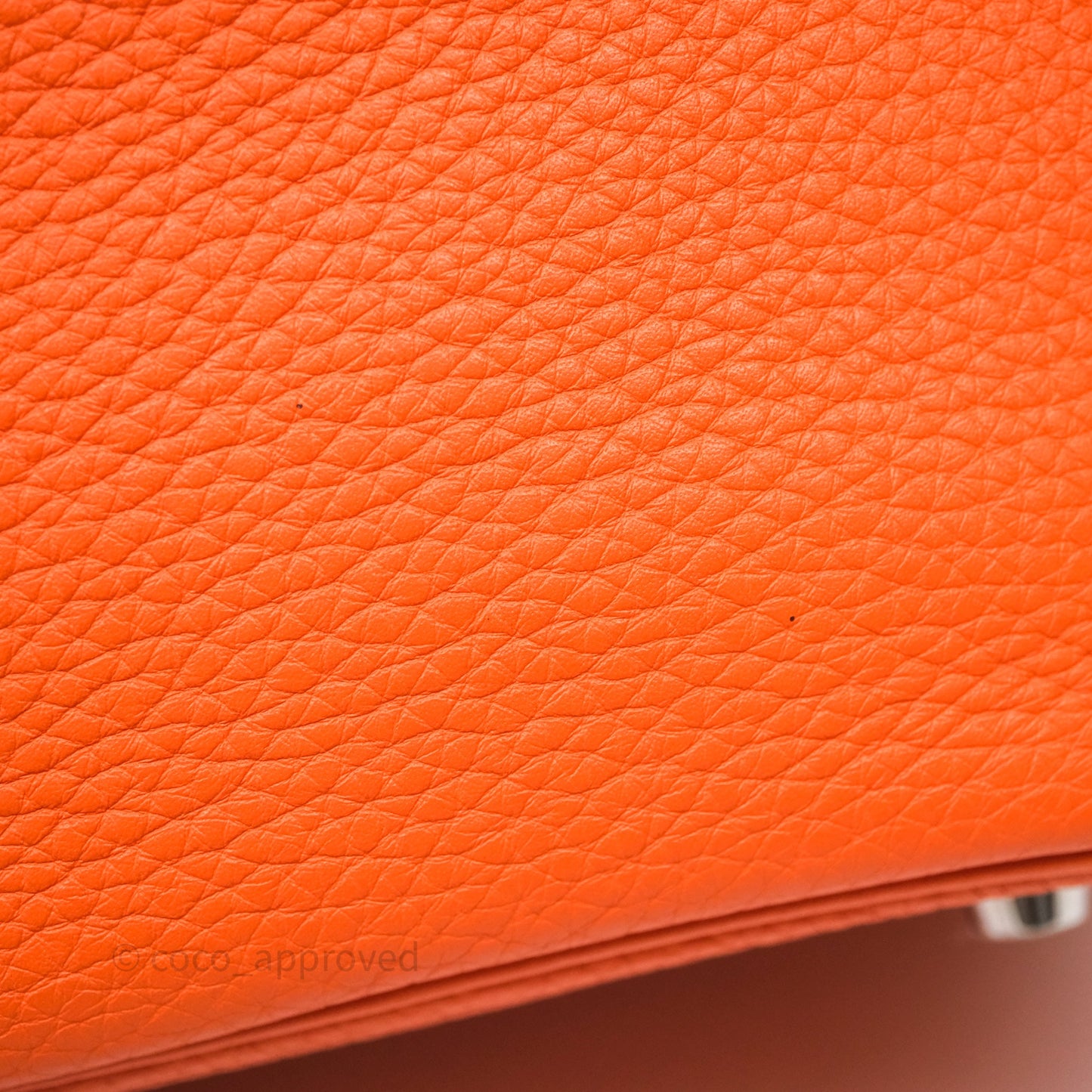 Hermès Lindy 30 Orange 93 Clemence Palladium Hardware